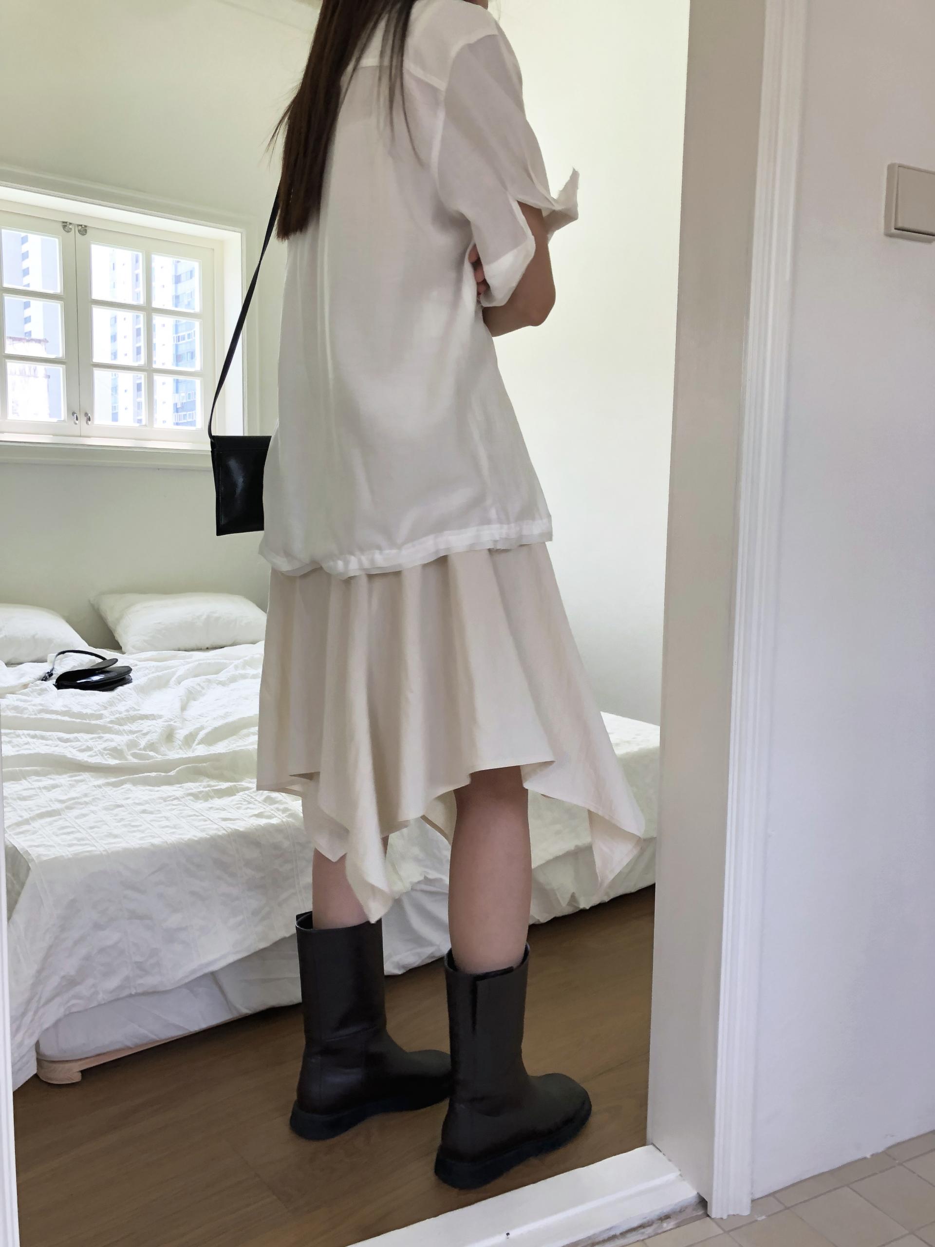 Odette unbalanced skirt