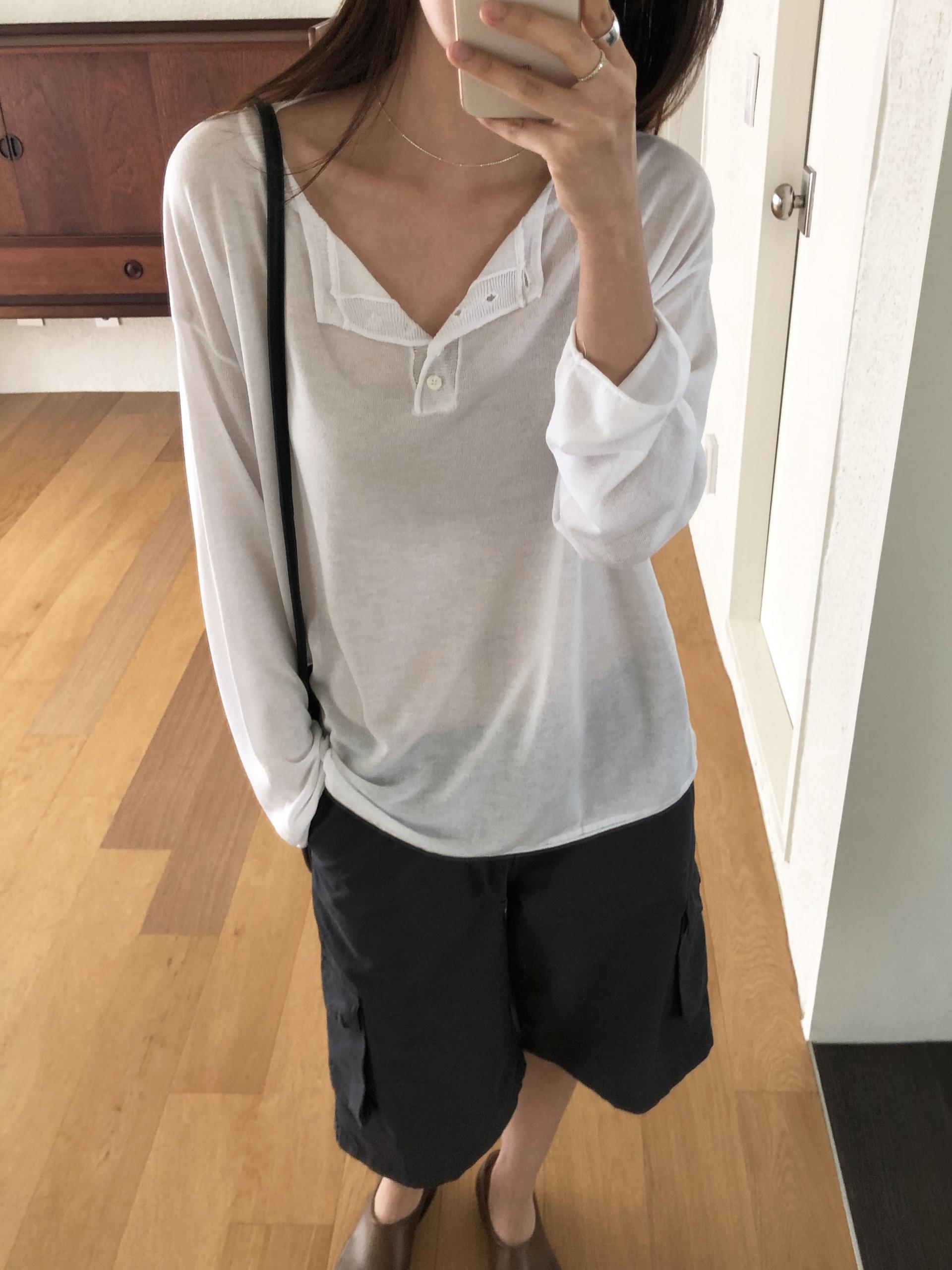 Summer button knit