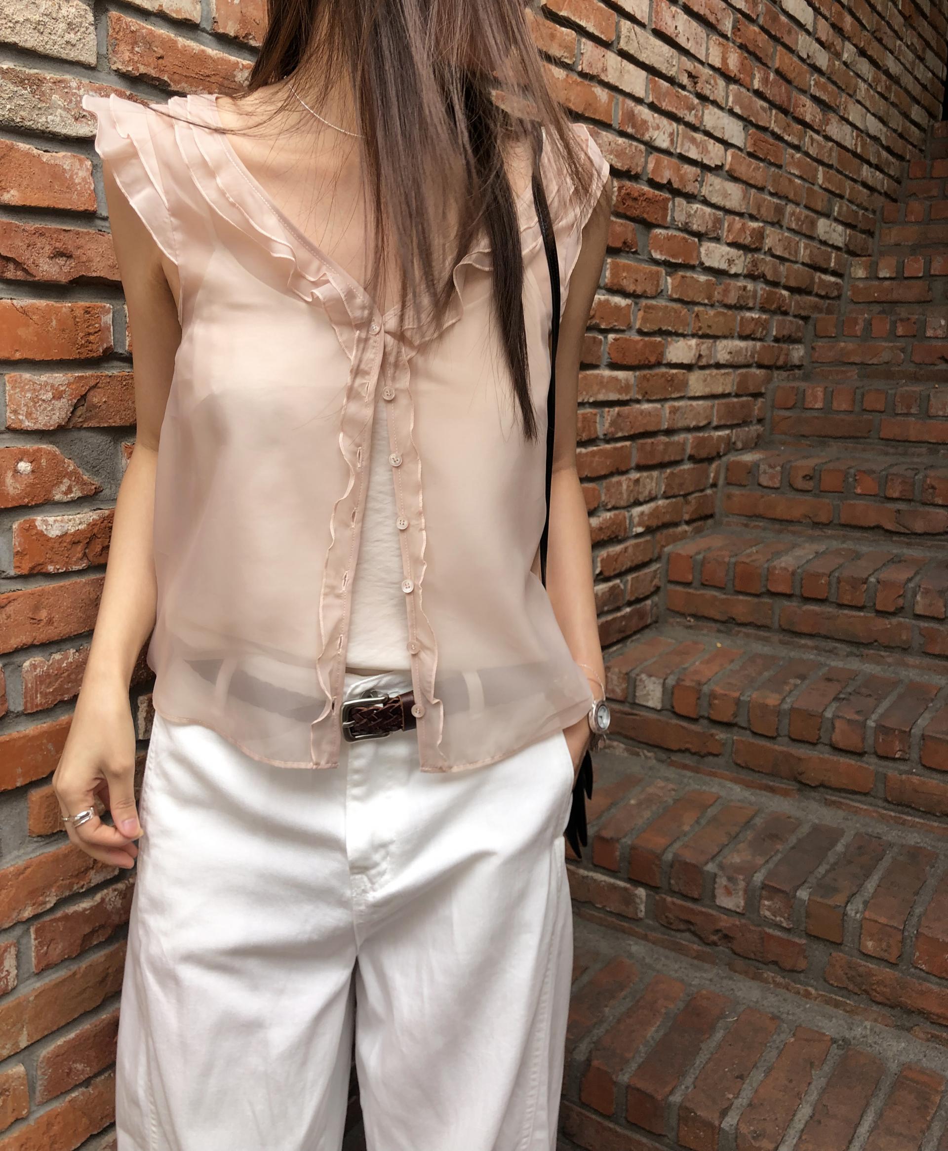 Peach blouse