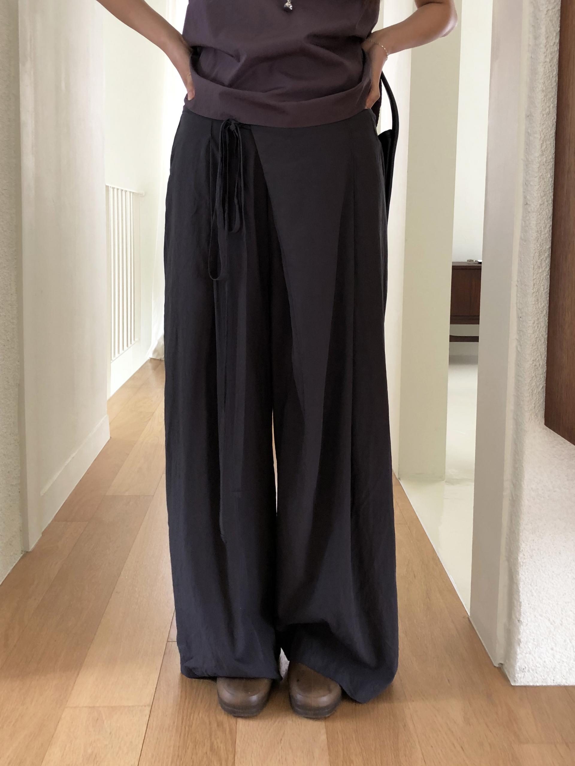Wide wrap pants