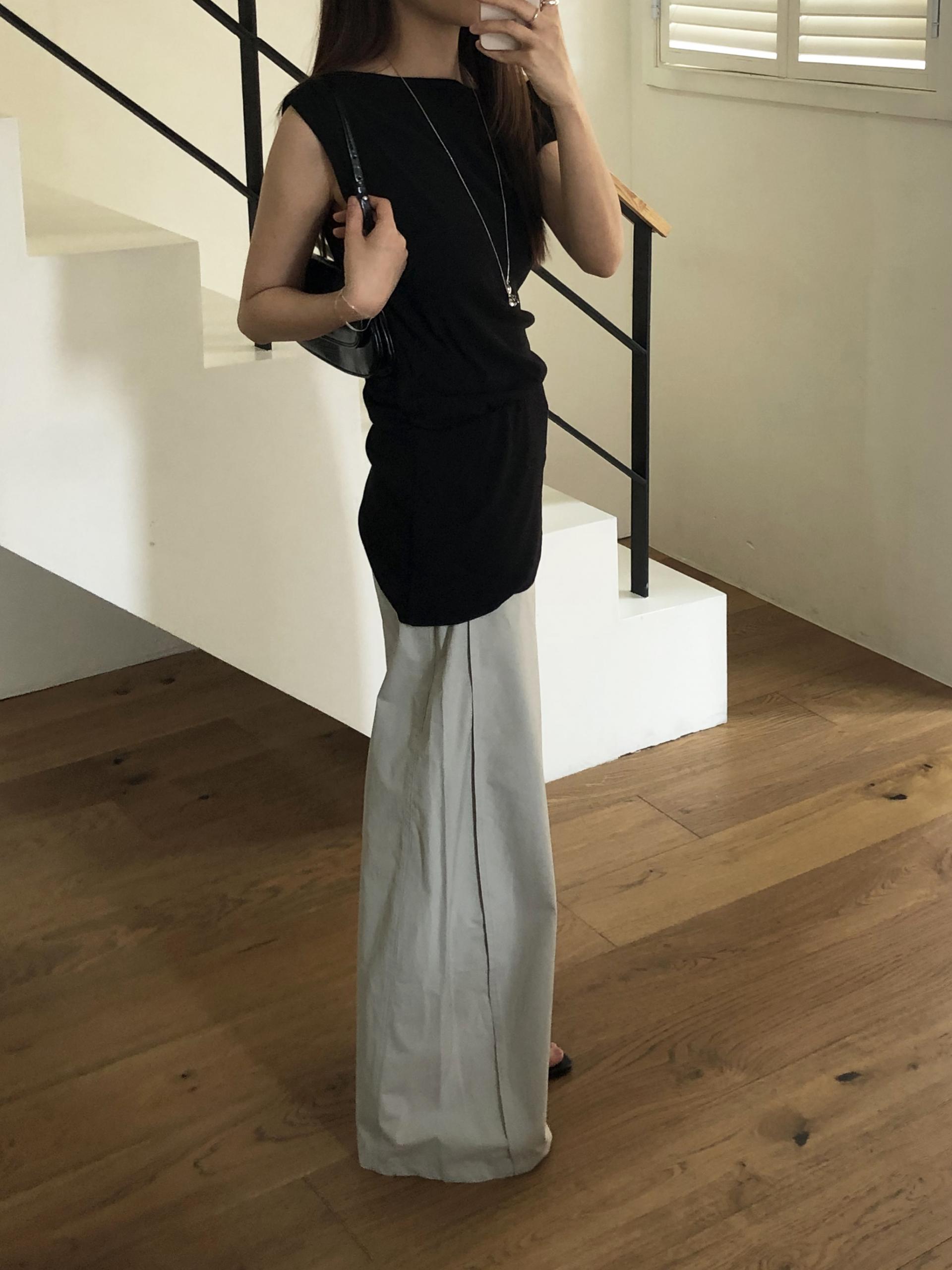 Line cotton pants