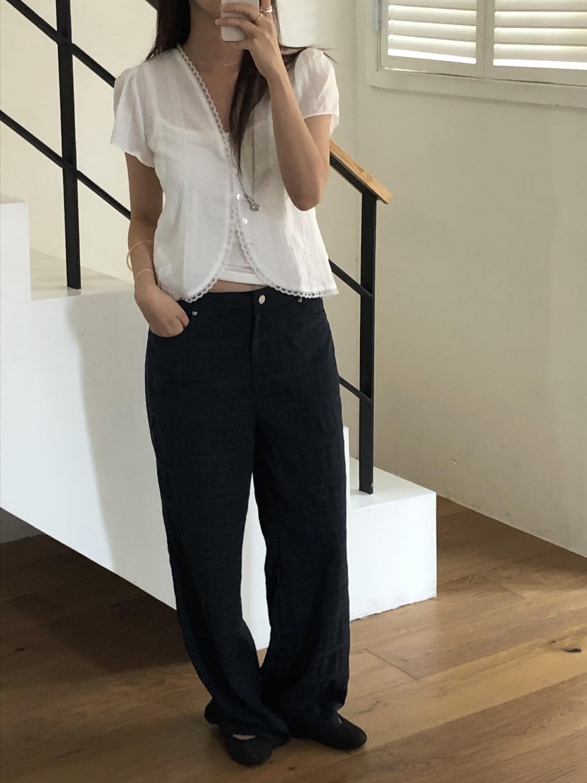 Eyelet pants
