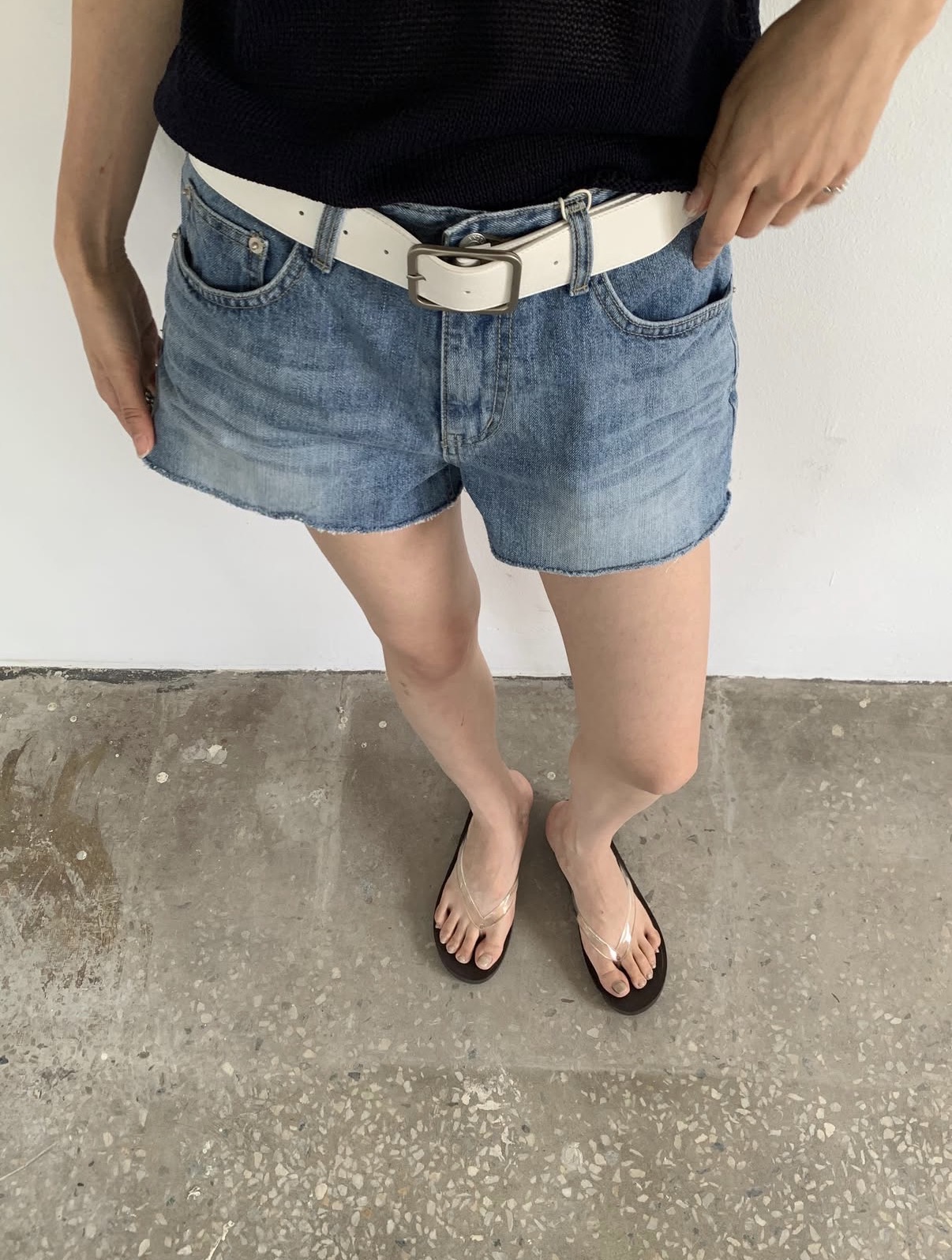 Blue short denim