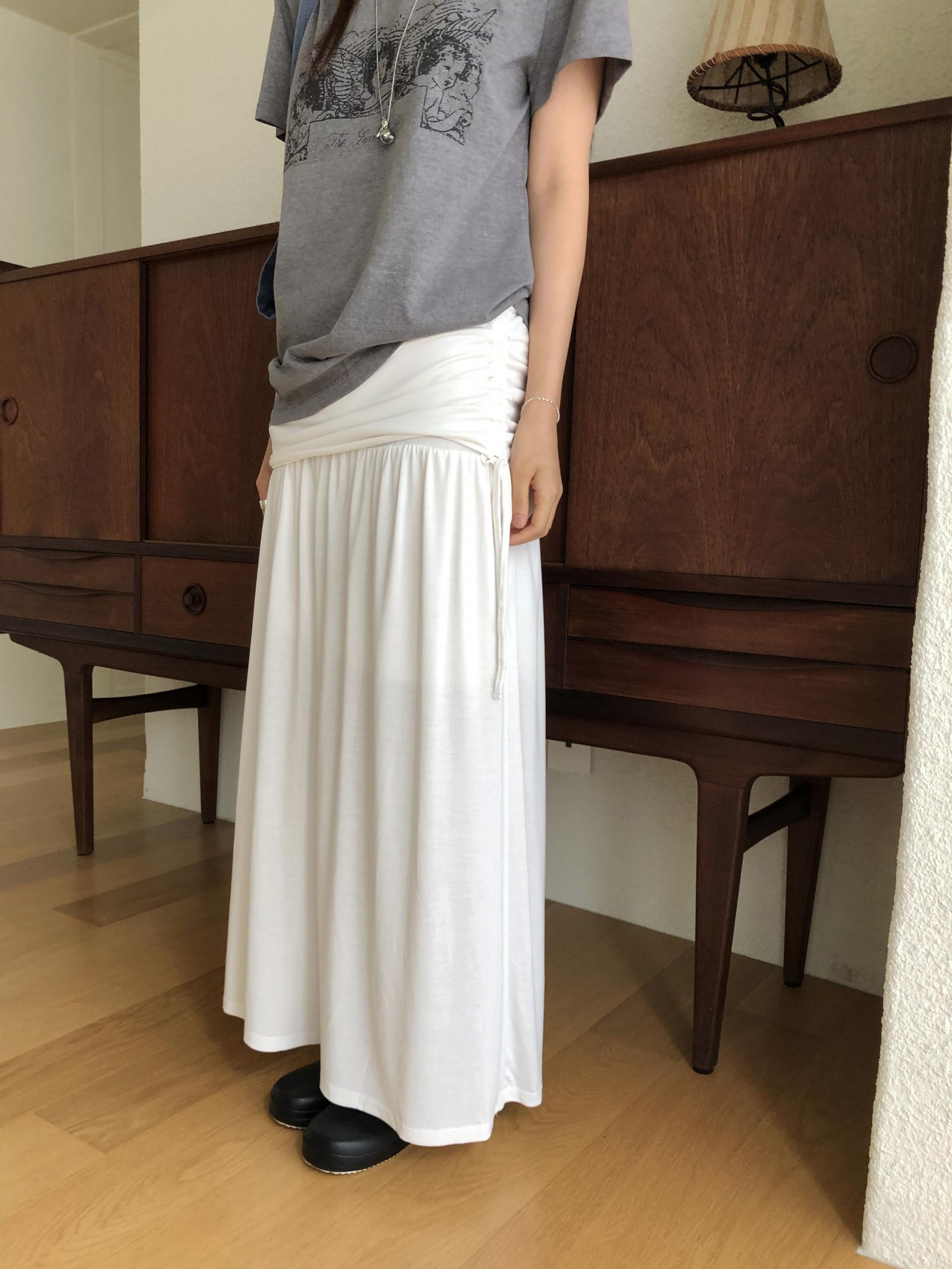 Modal shirring skirt