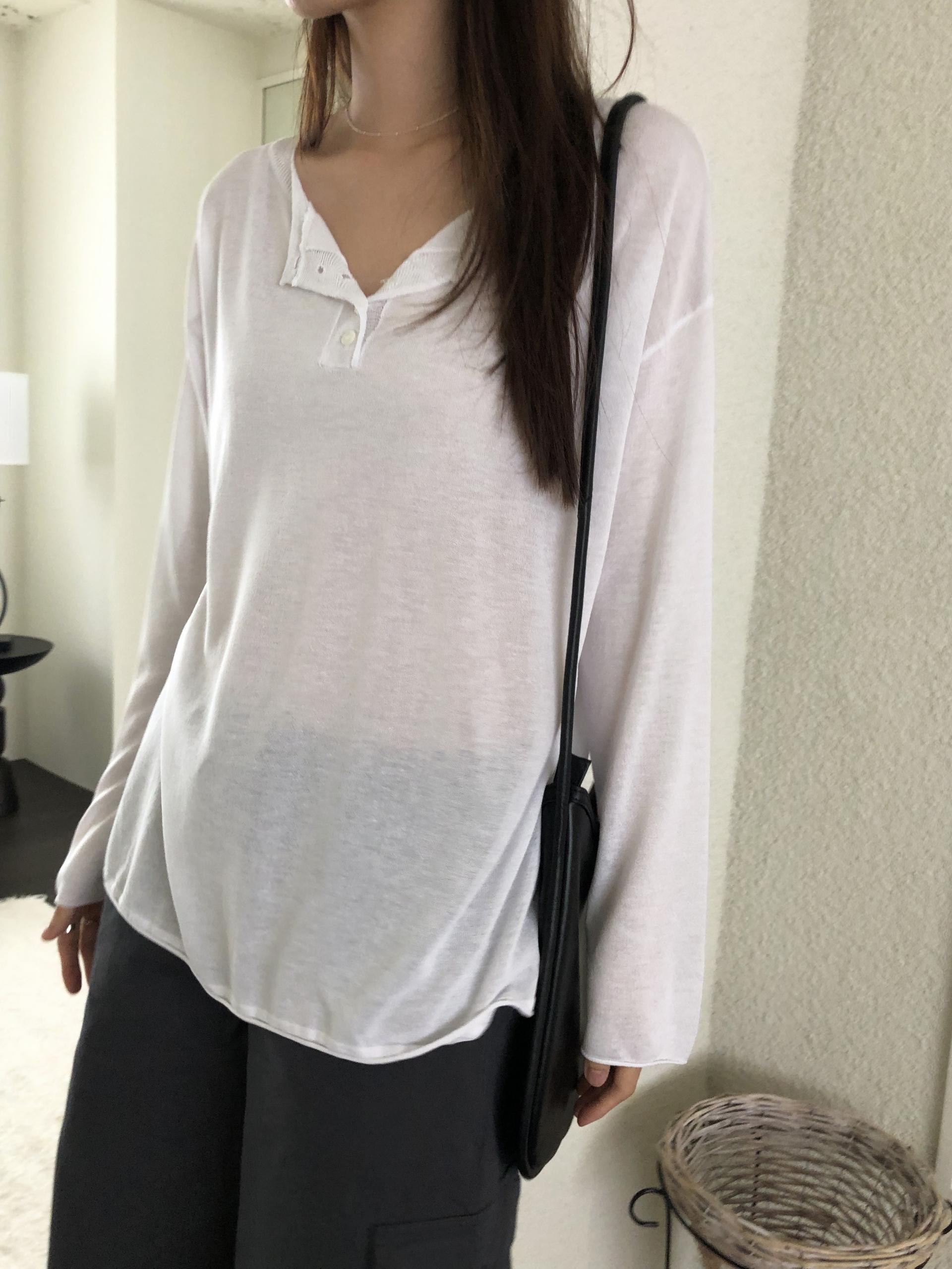Summer button knit
