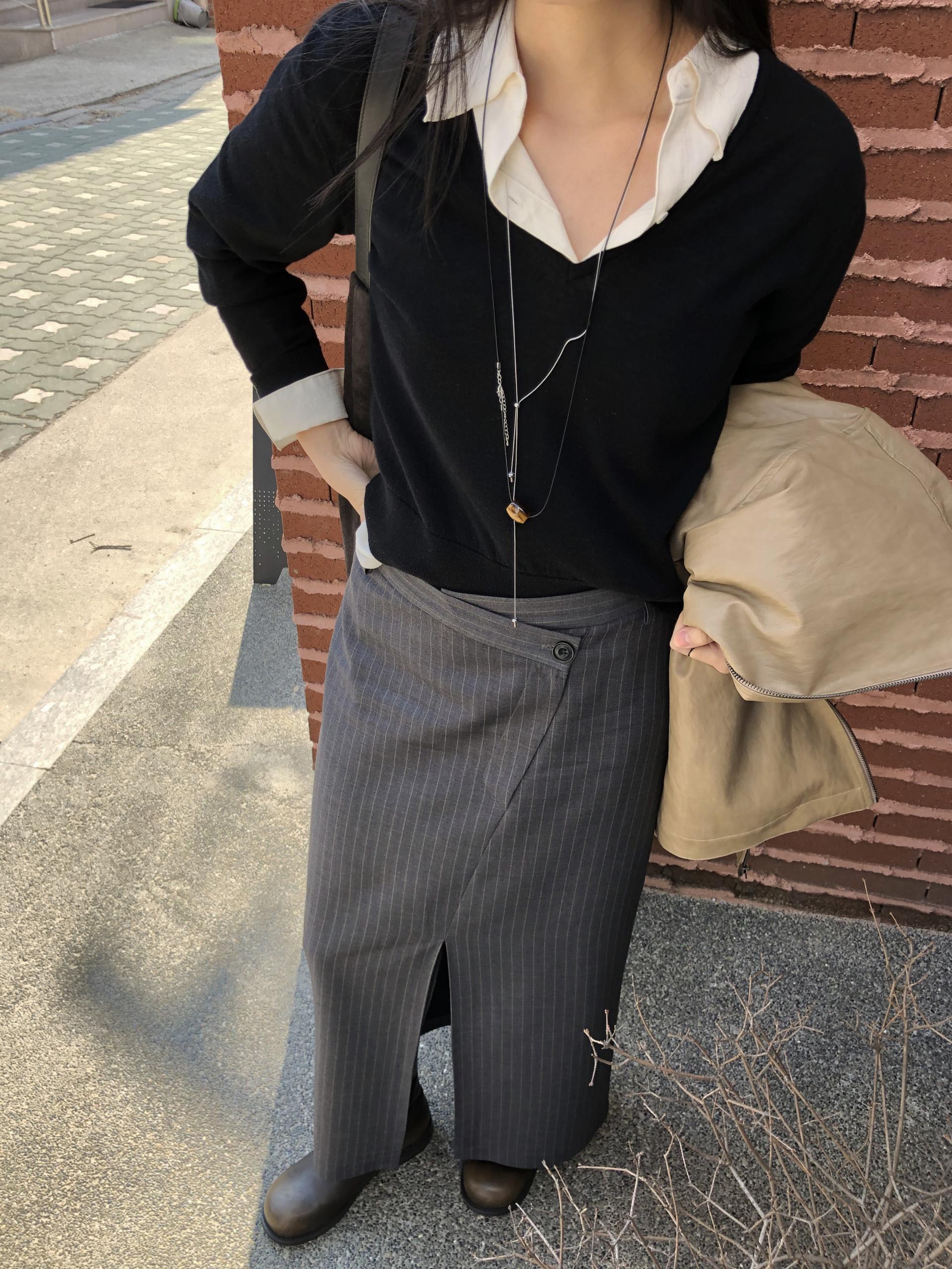 스트라이프 롱 스커트 (2 colors) 상세 이미지 26