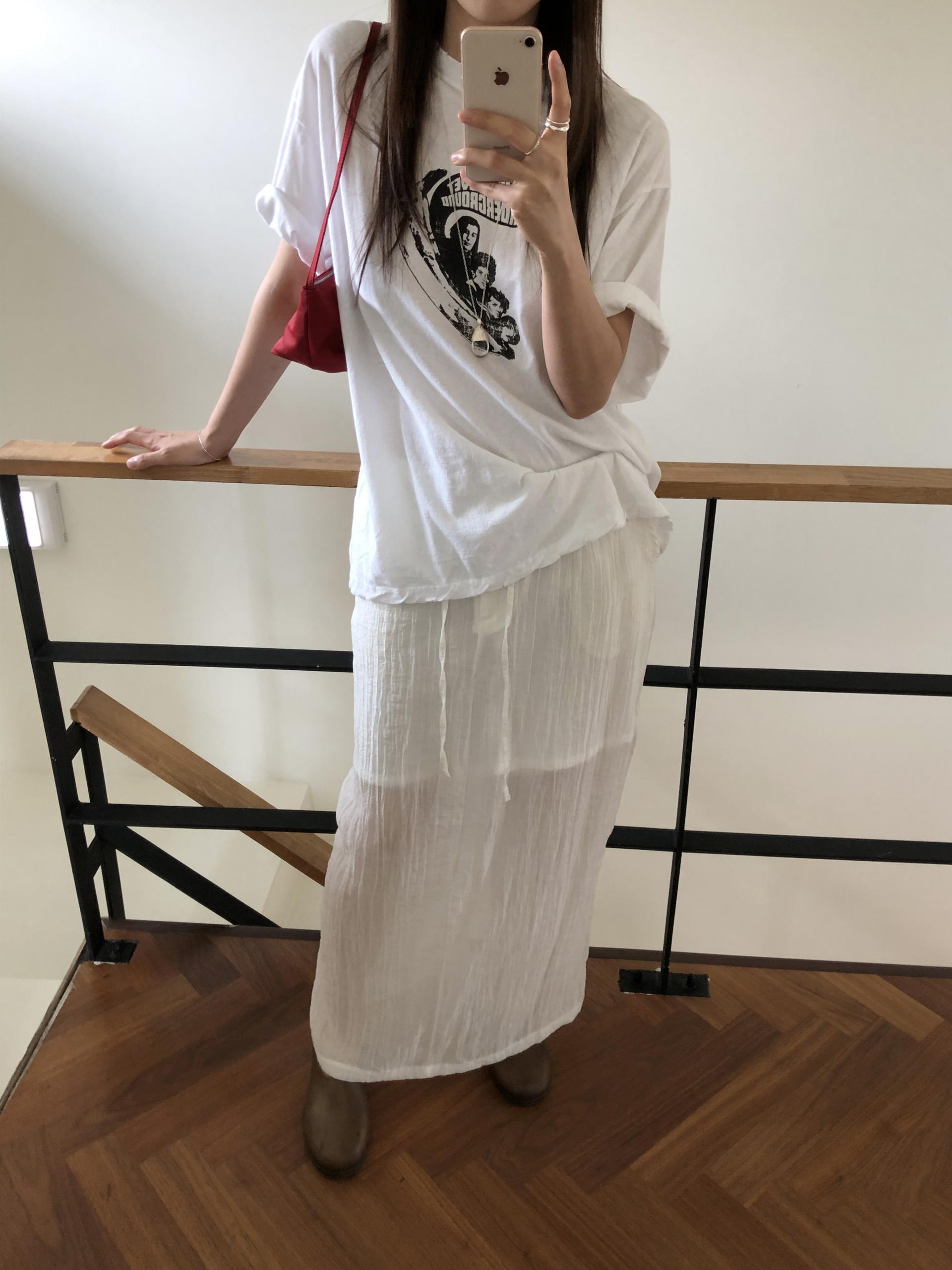 Veil wrinkle skirt