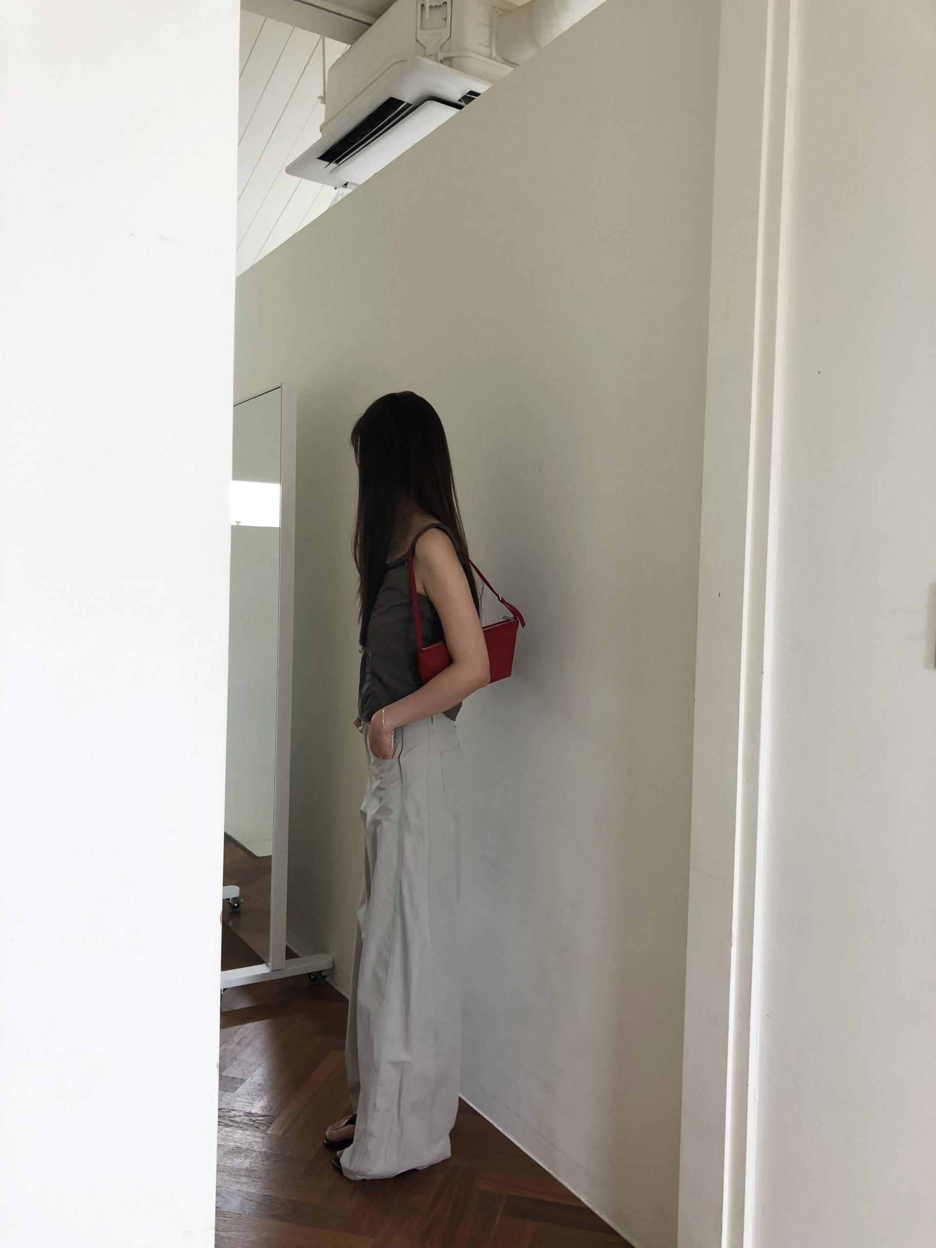 Line cotton pants