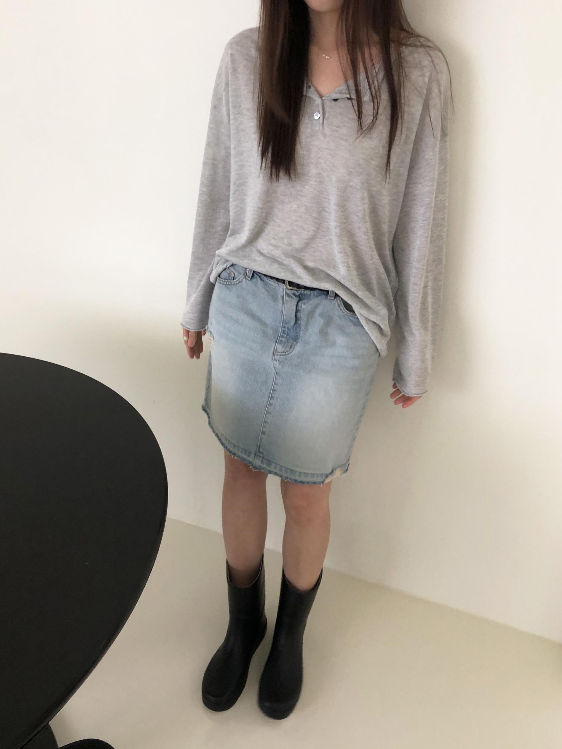 Summer button knit