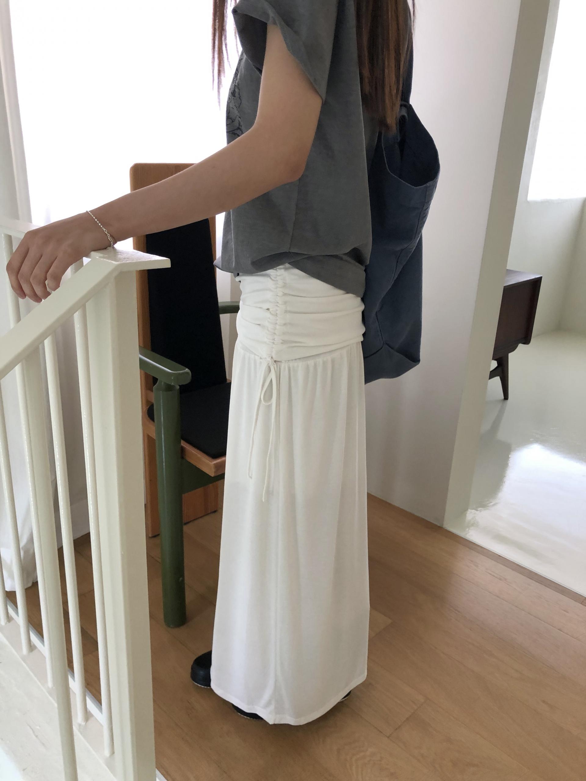 Modal shirring skirt