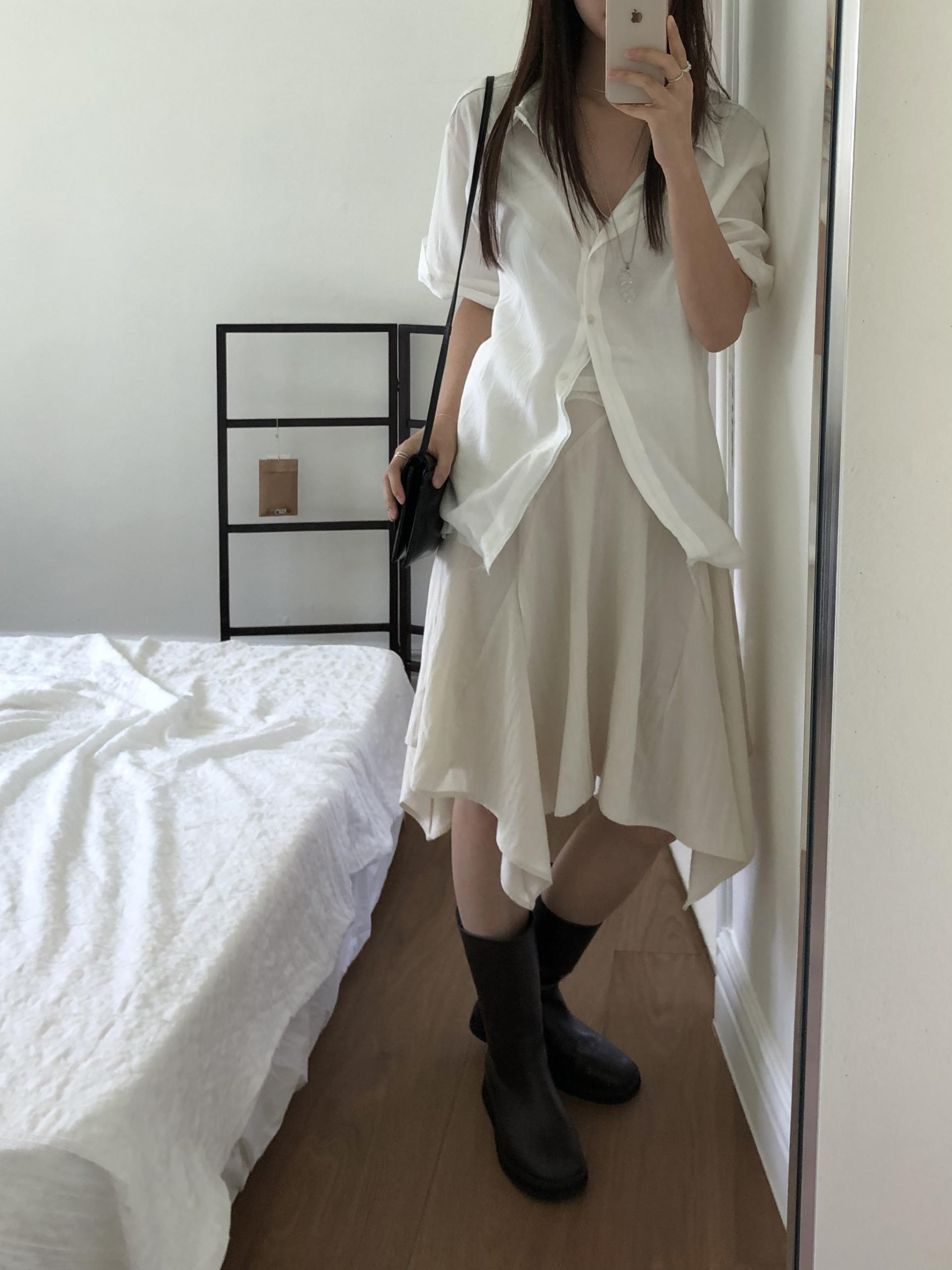 Odette unbalanced skirt