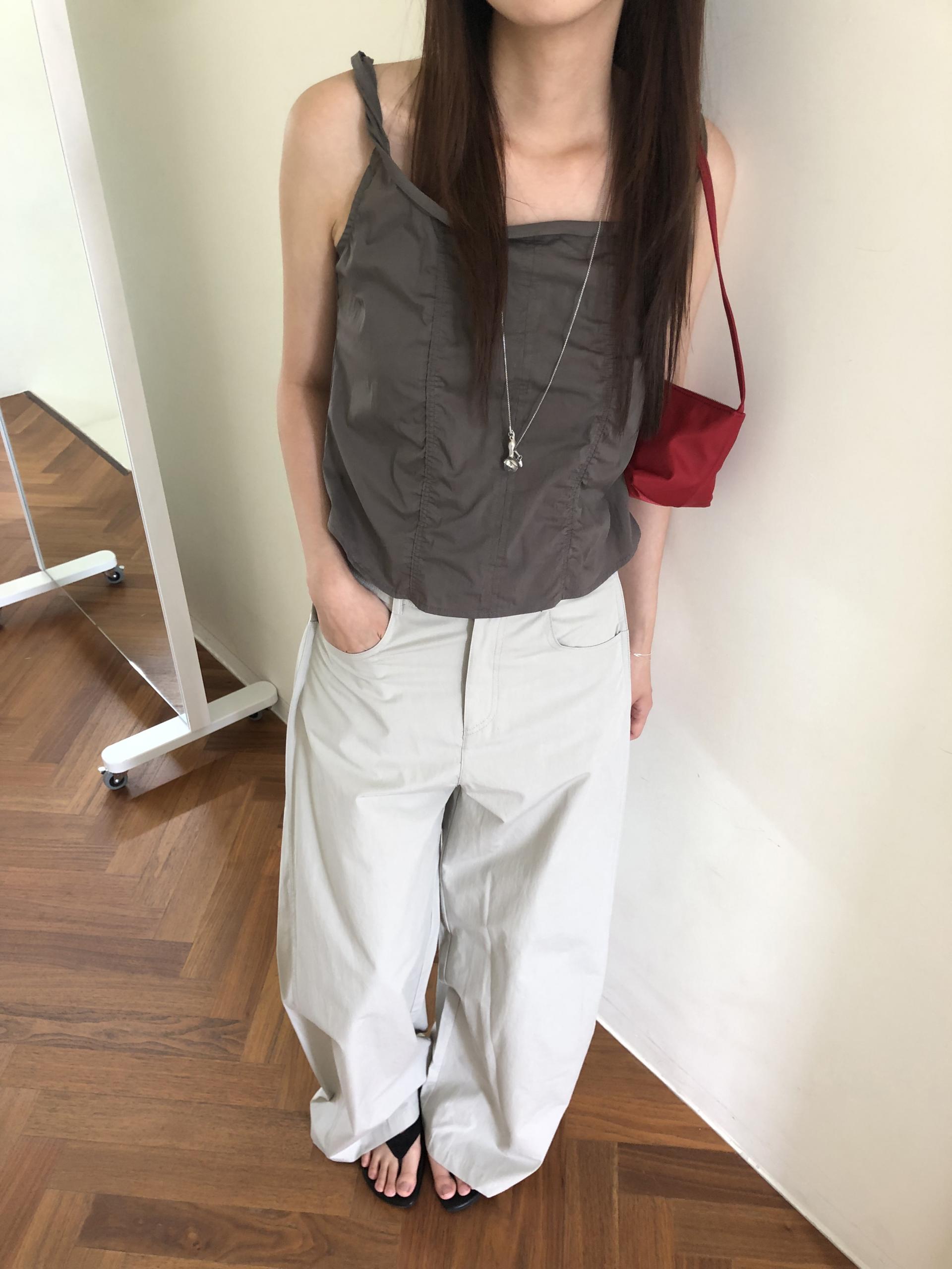Line cotton pants