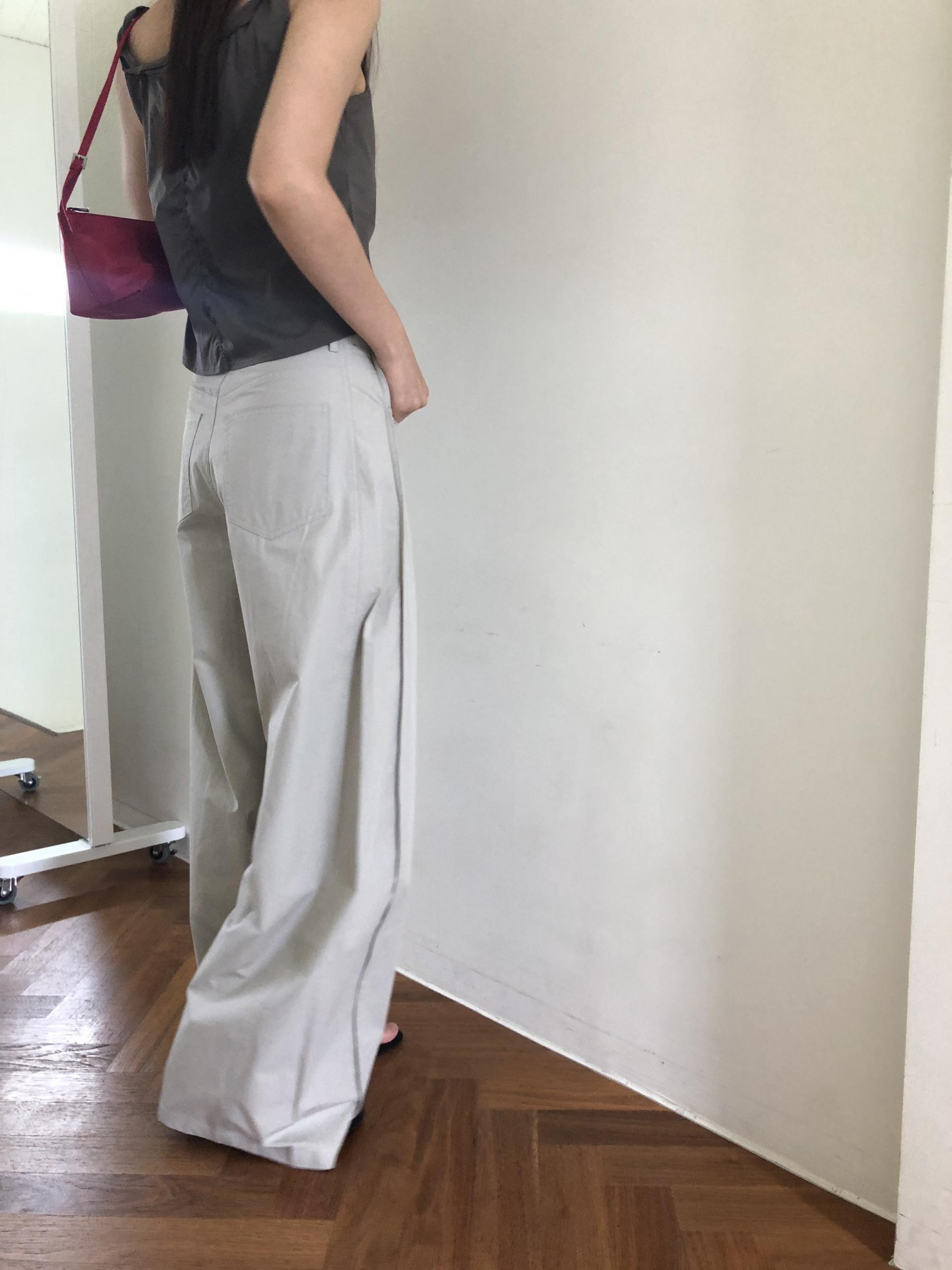 Line cotton pants