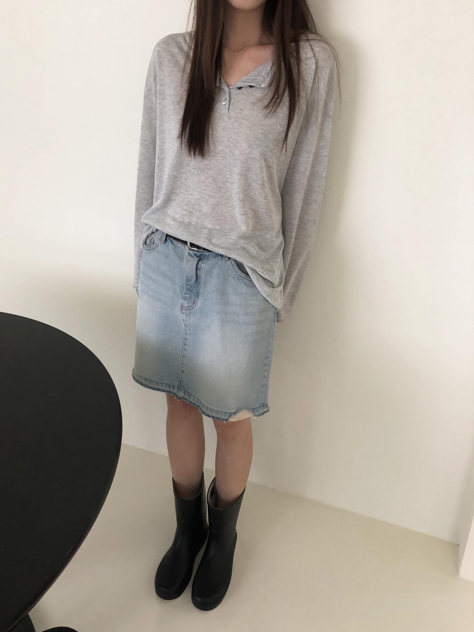 Summer button knit