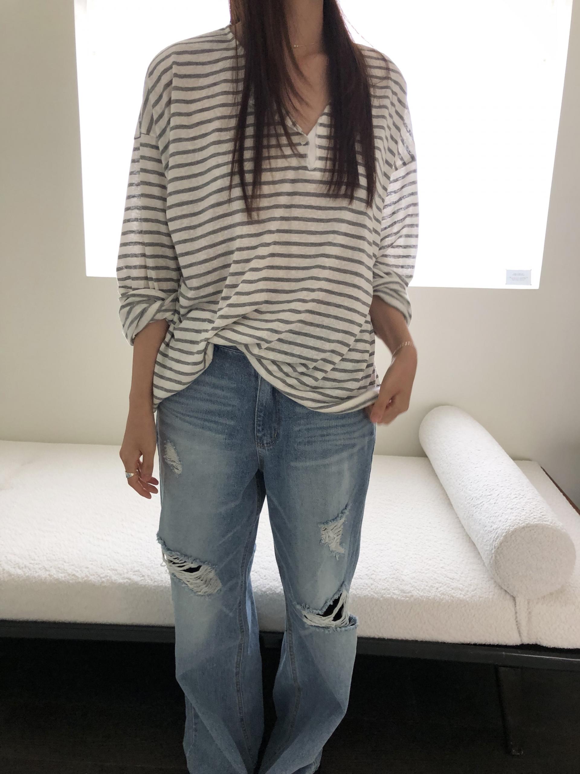 Loose stripe T
