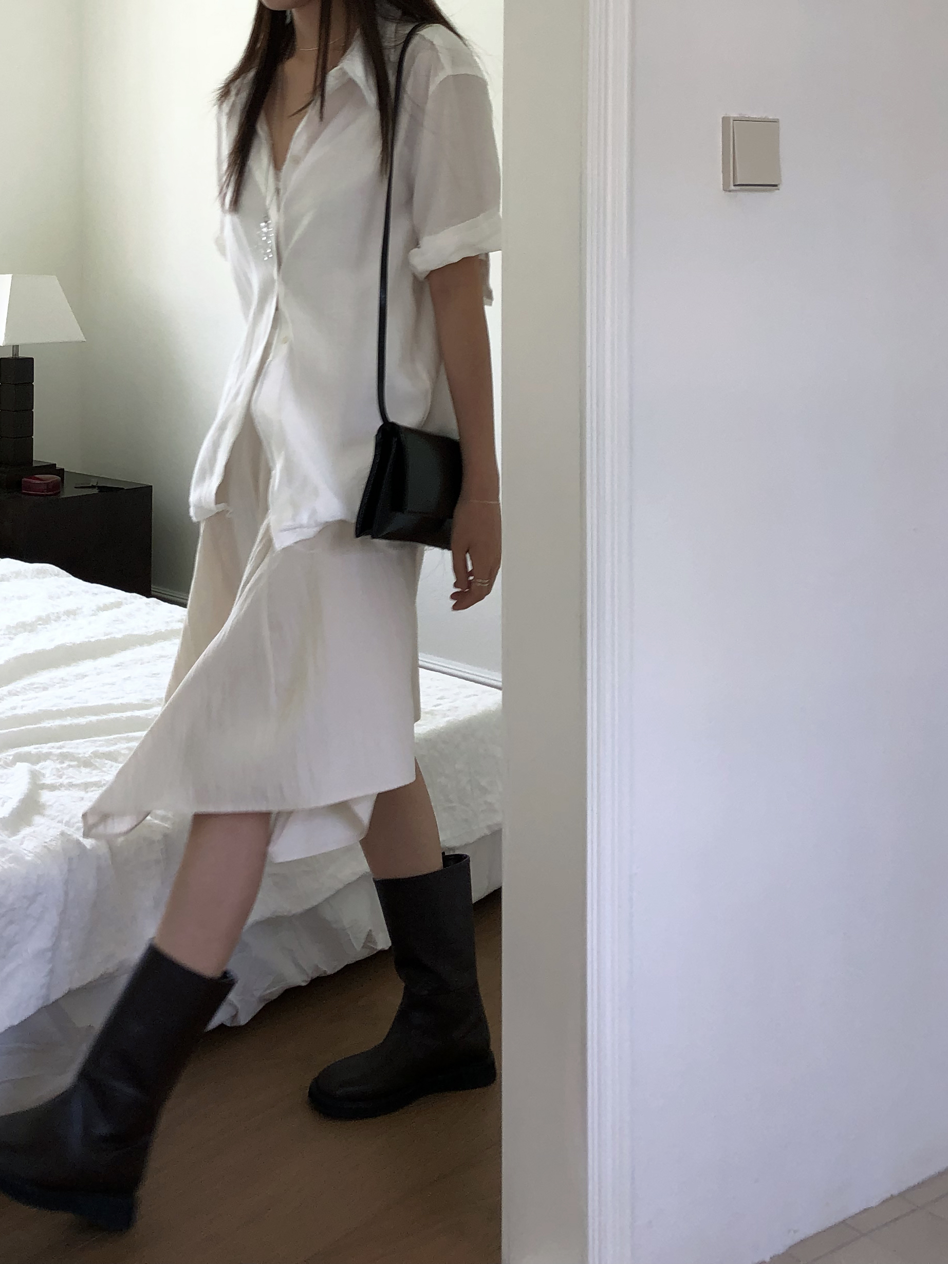 Odette unbalanced skirt