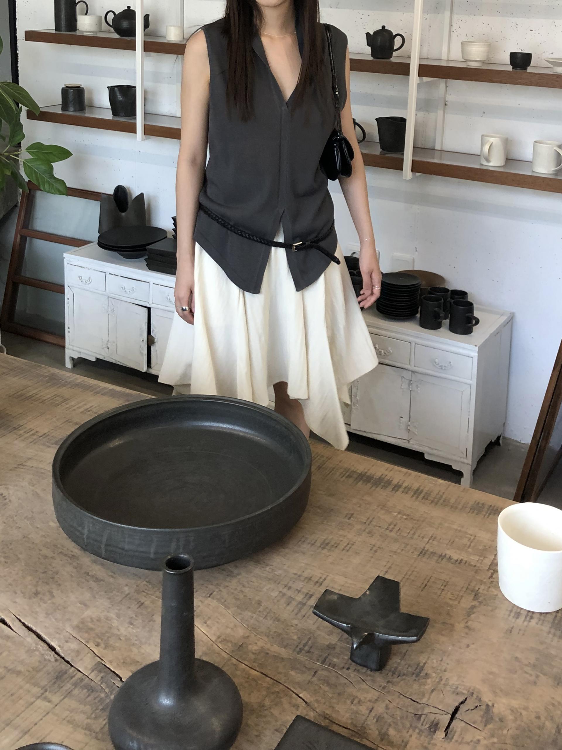 Odette unbalanced skirt