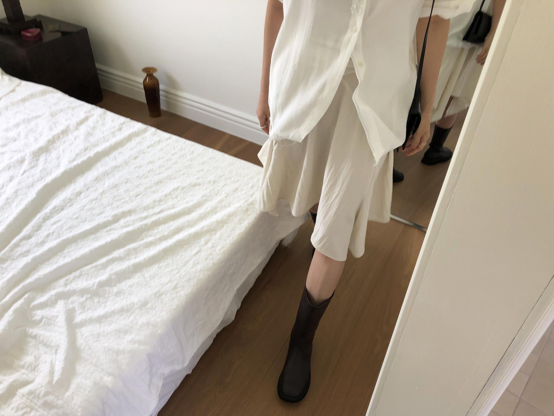 Odette unbalanced skirt
