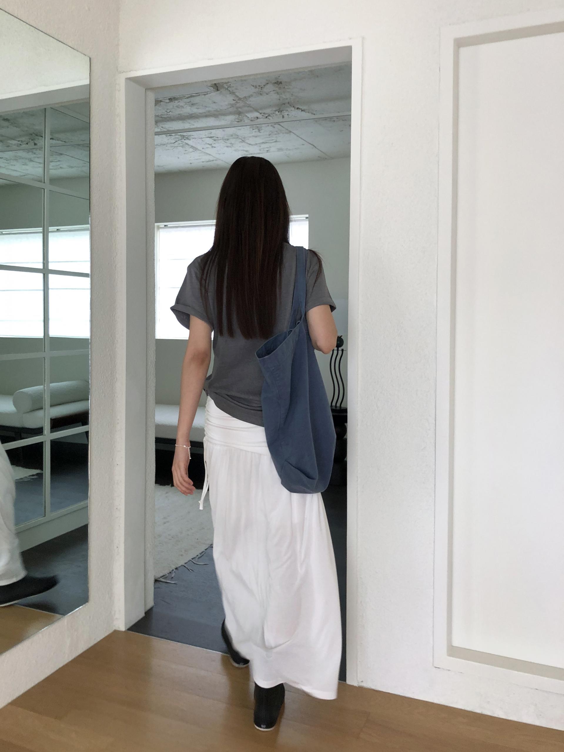 Modal shirring skirt
