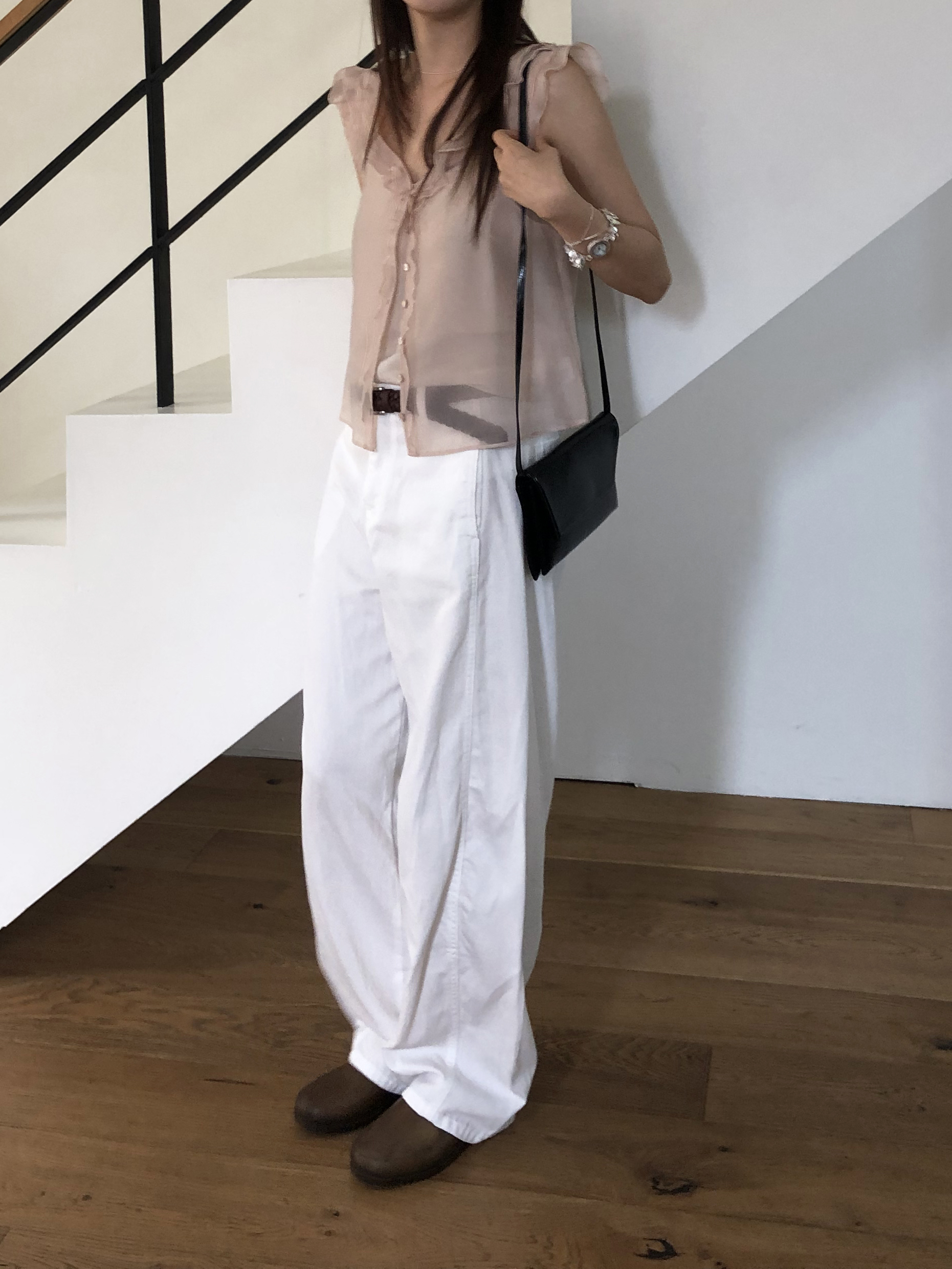 Peach blouse