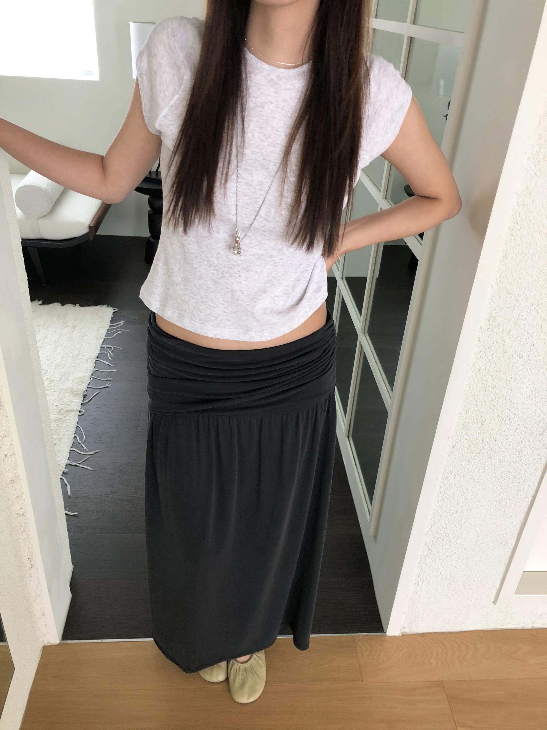 Modal shirring skirt
