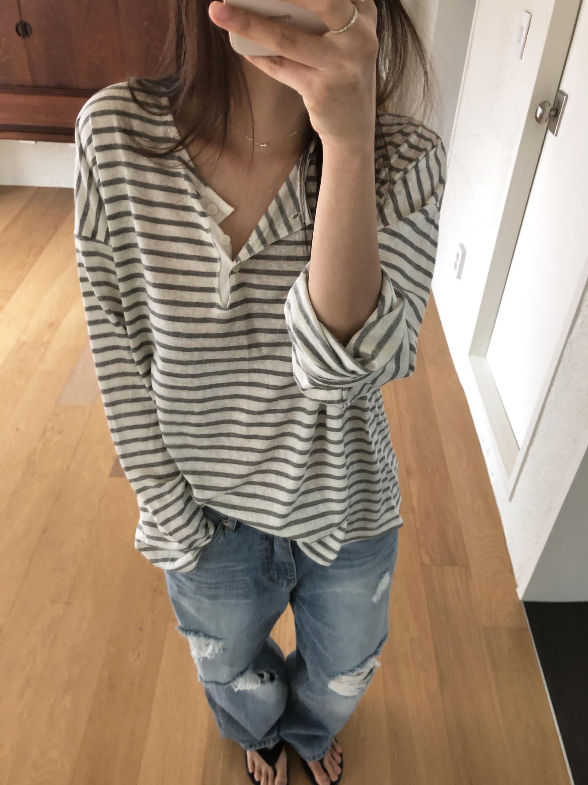 Loose stripe T