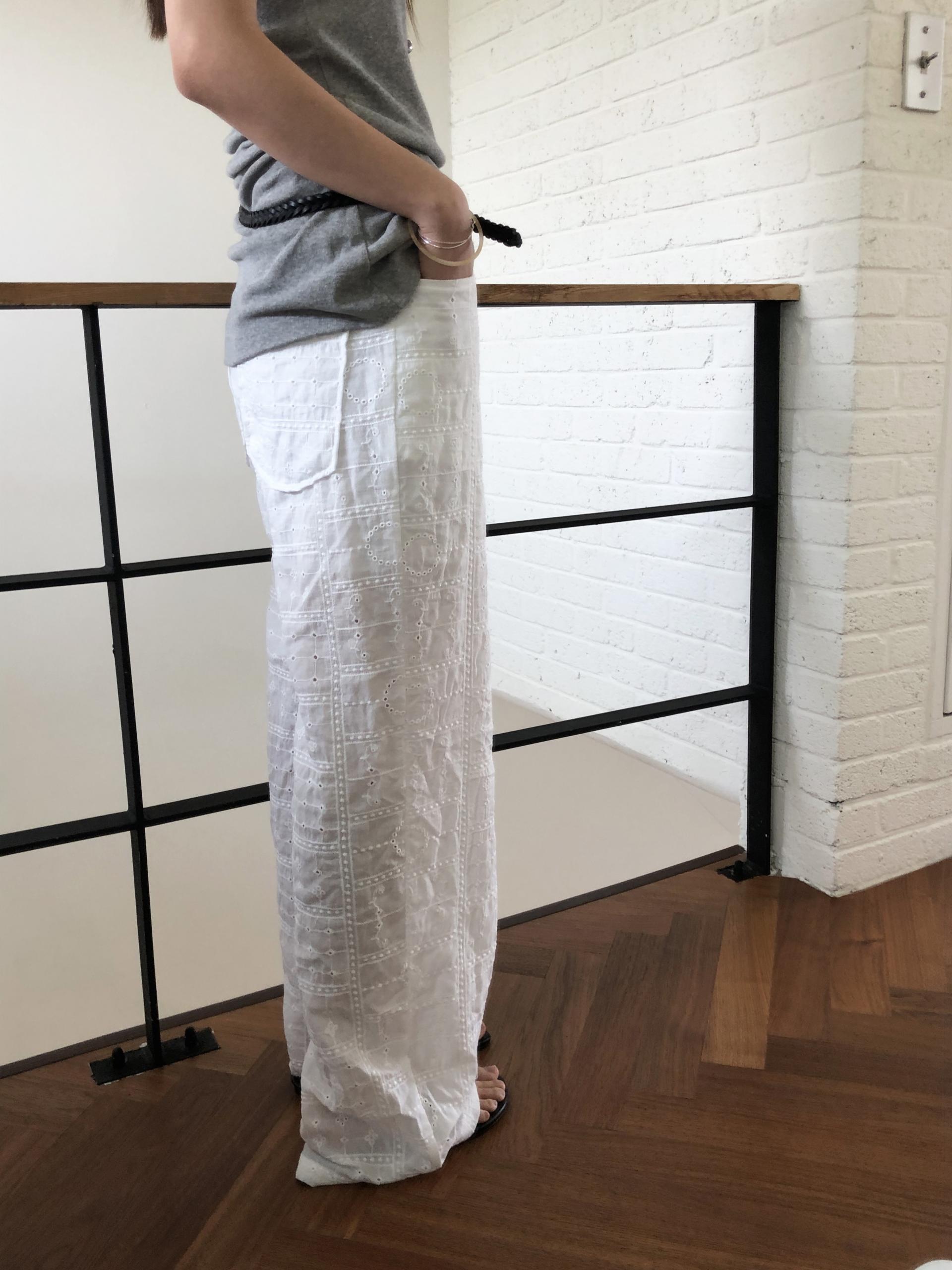 Eyelet pants
