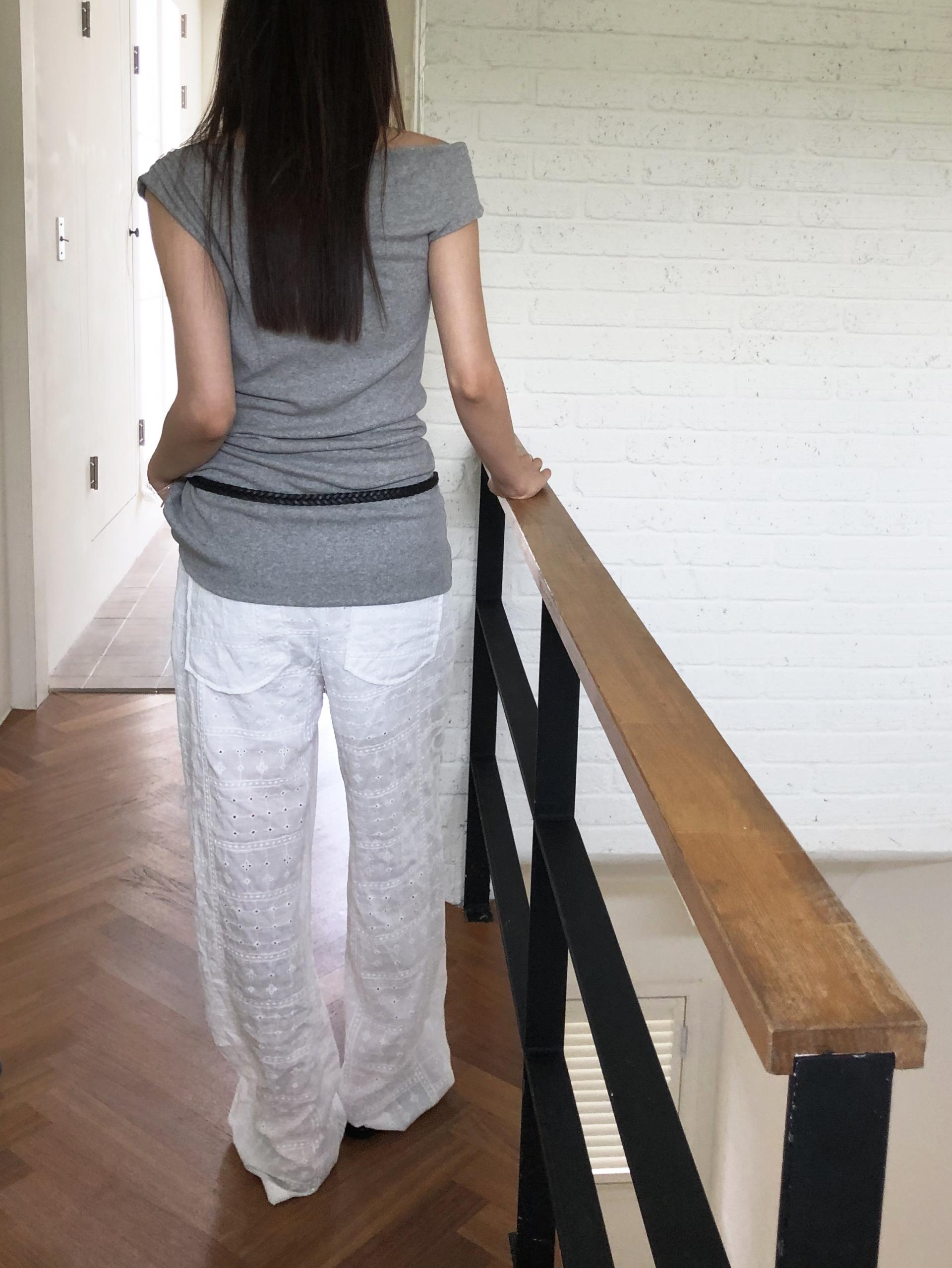Eyelet pants