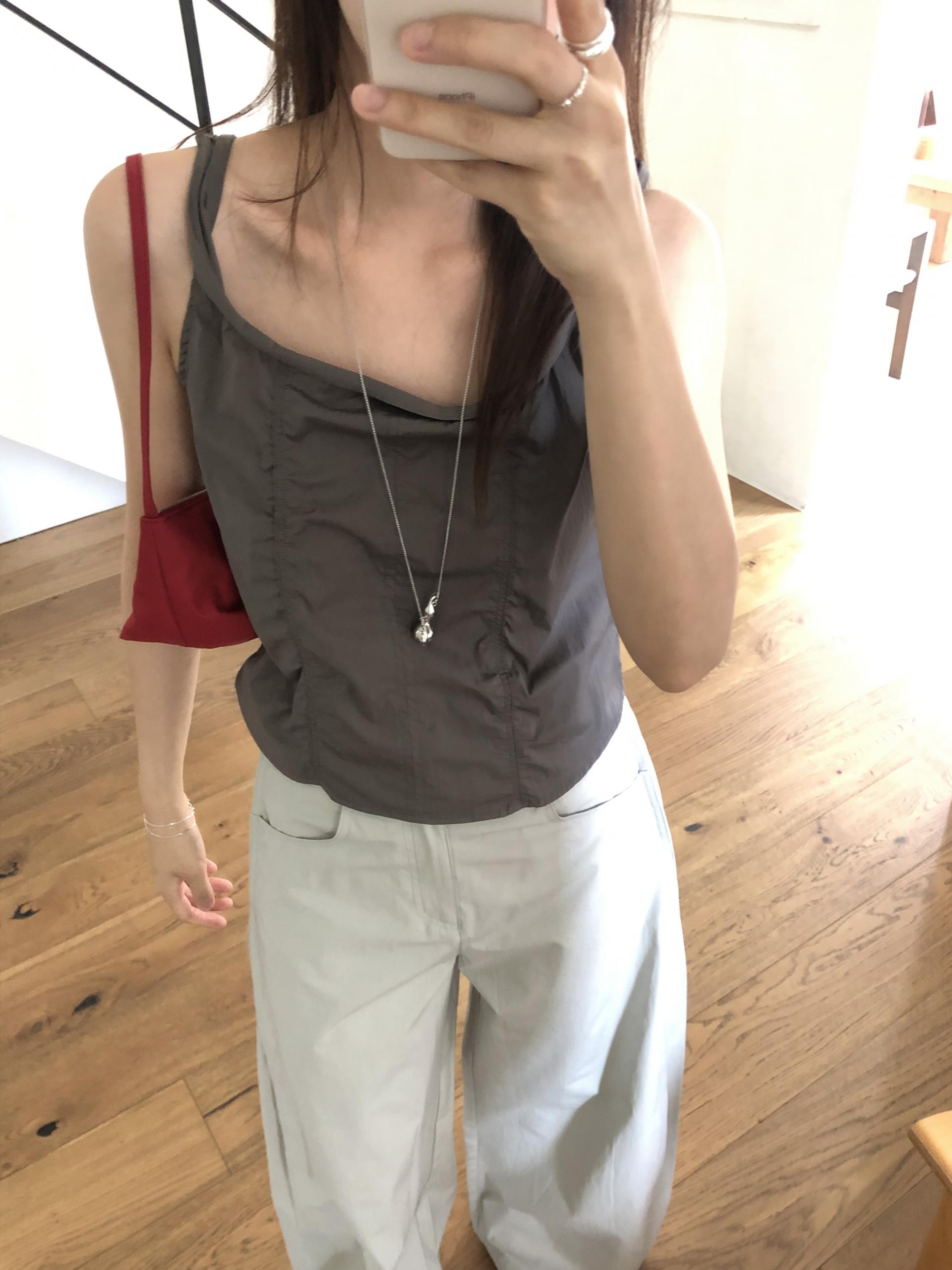 Line cotton pants