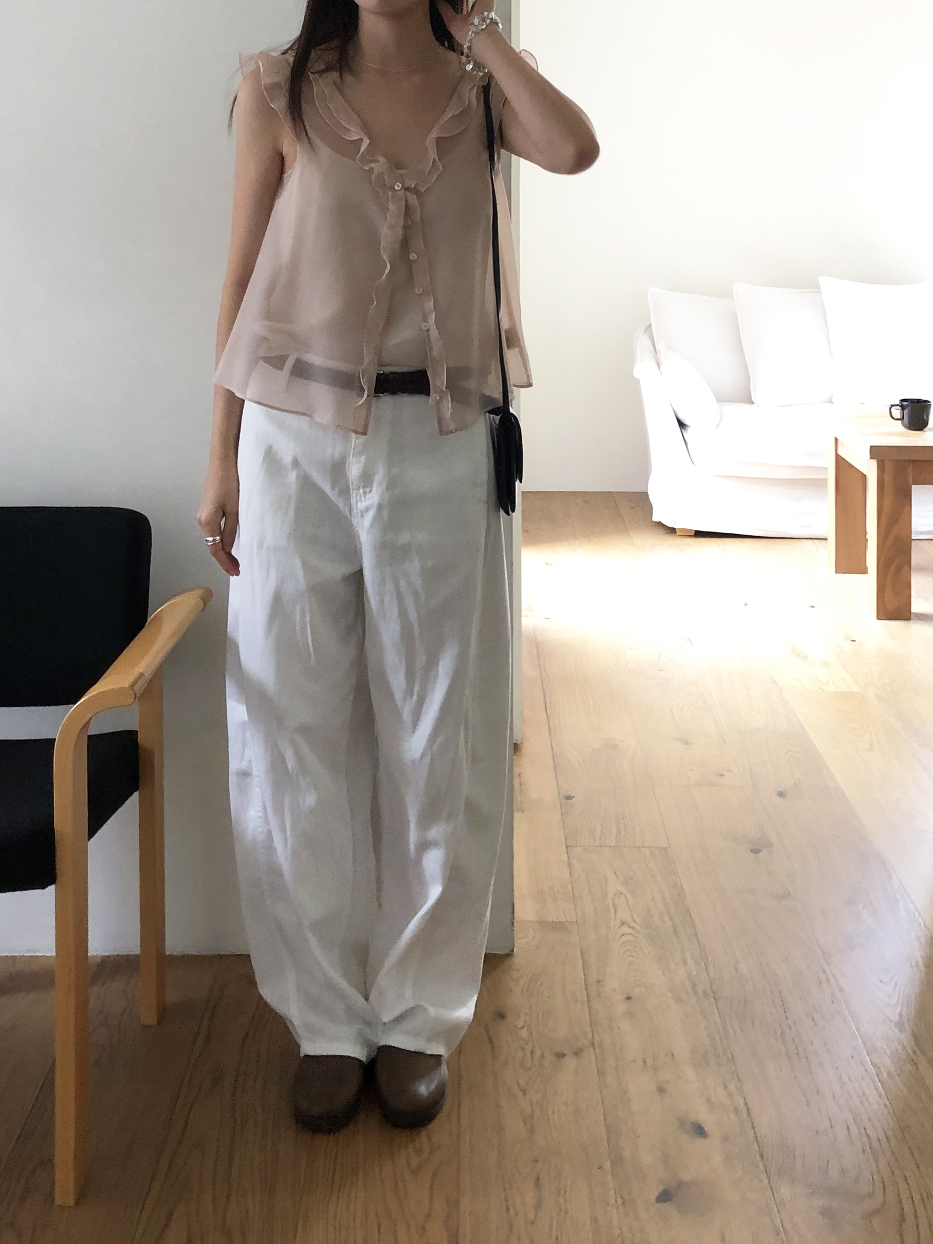 Peach blouse