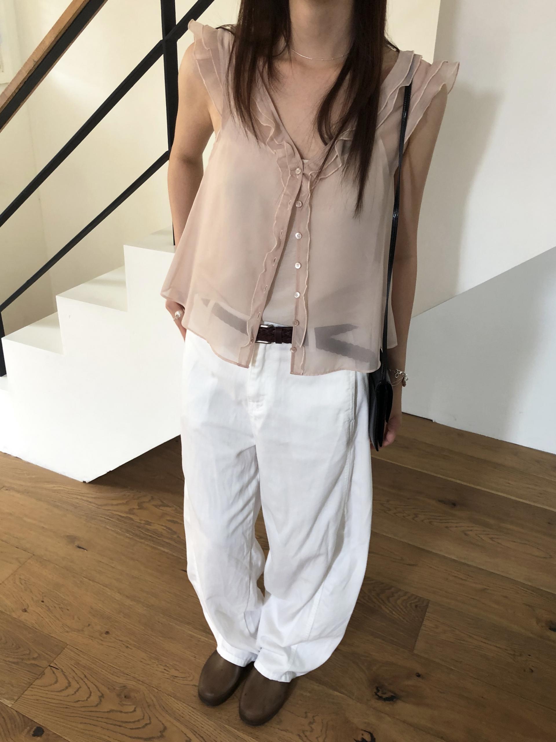 Peach blouse