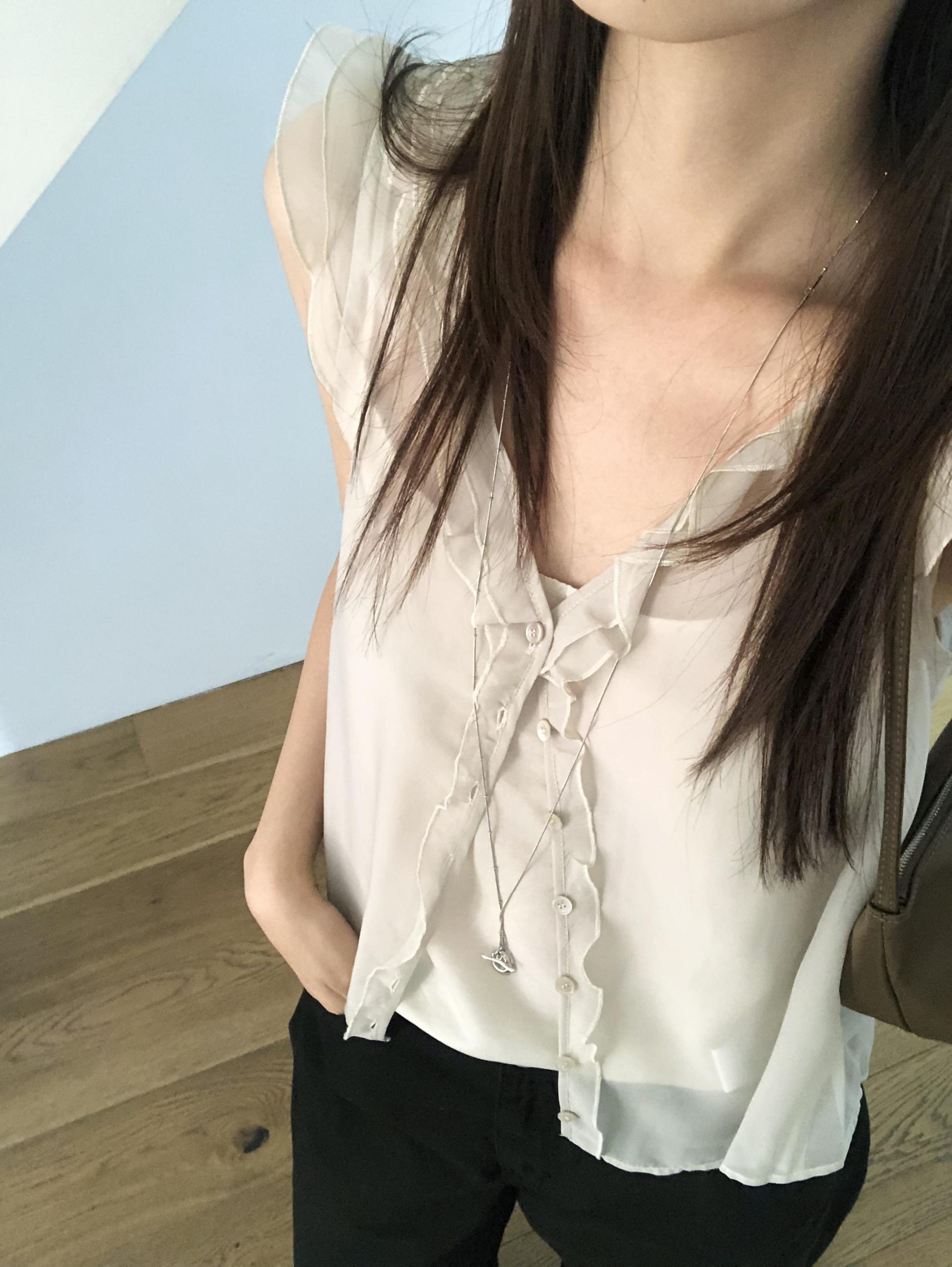 Peach blouse