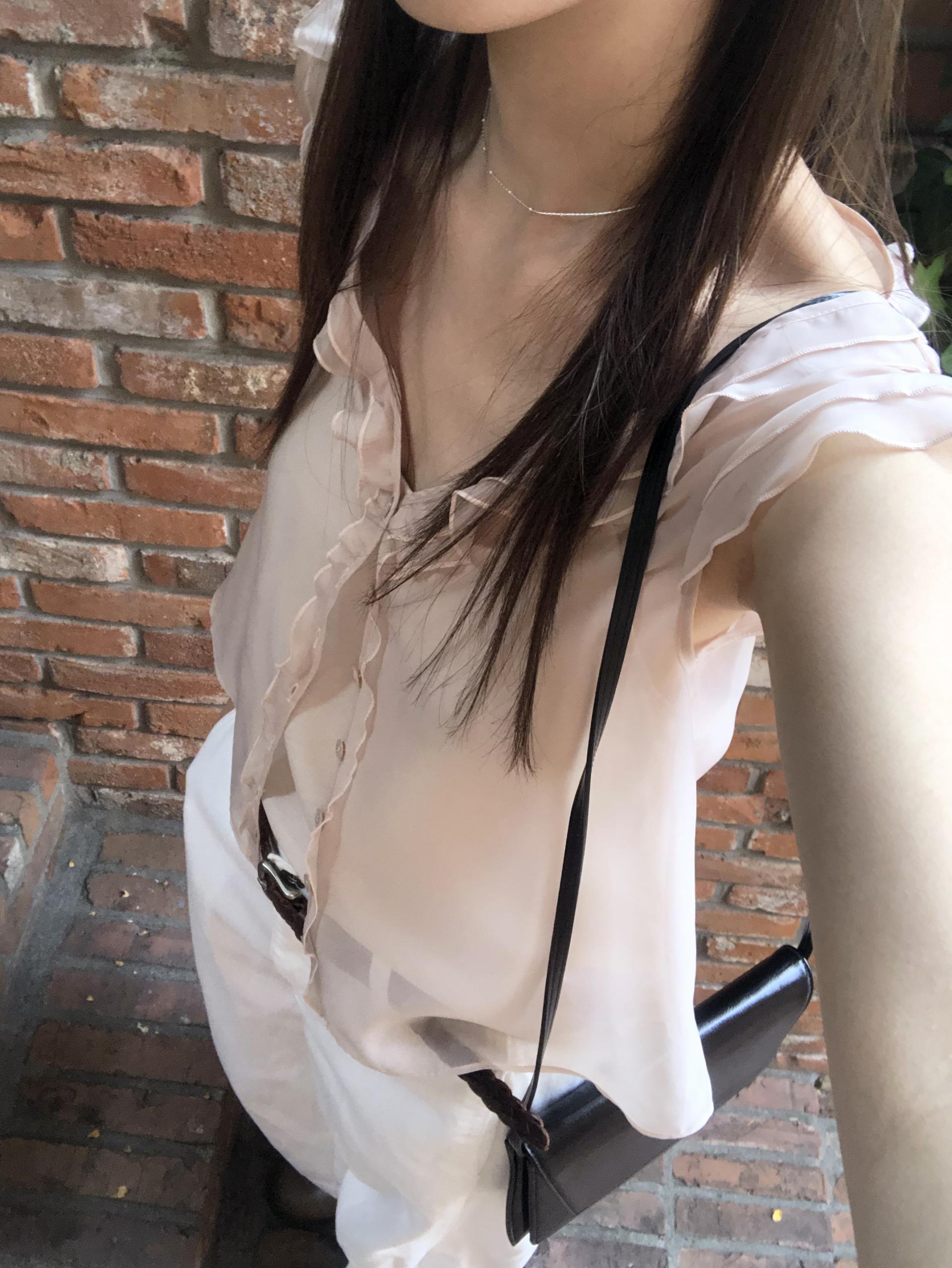 Peach blouse