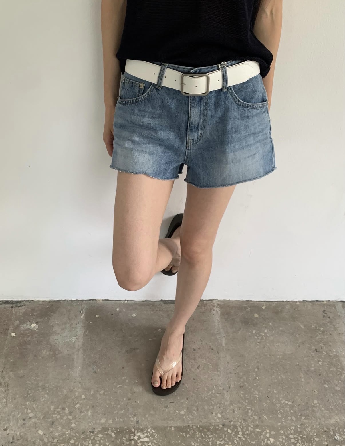 Blue short denim
