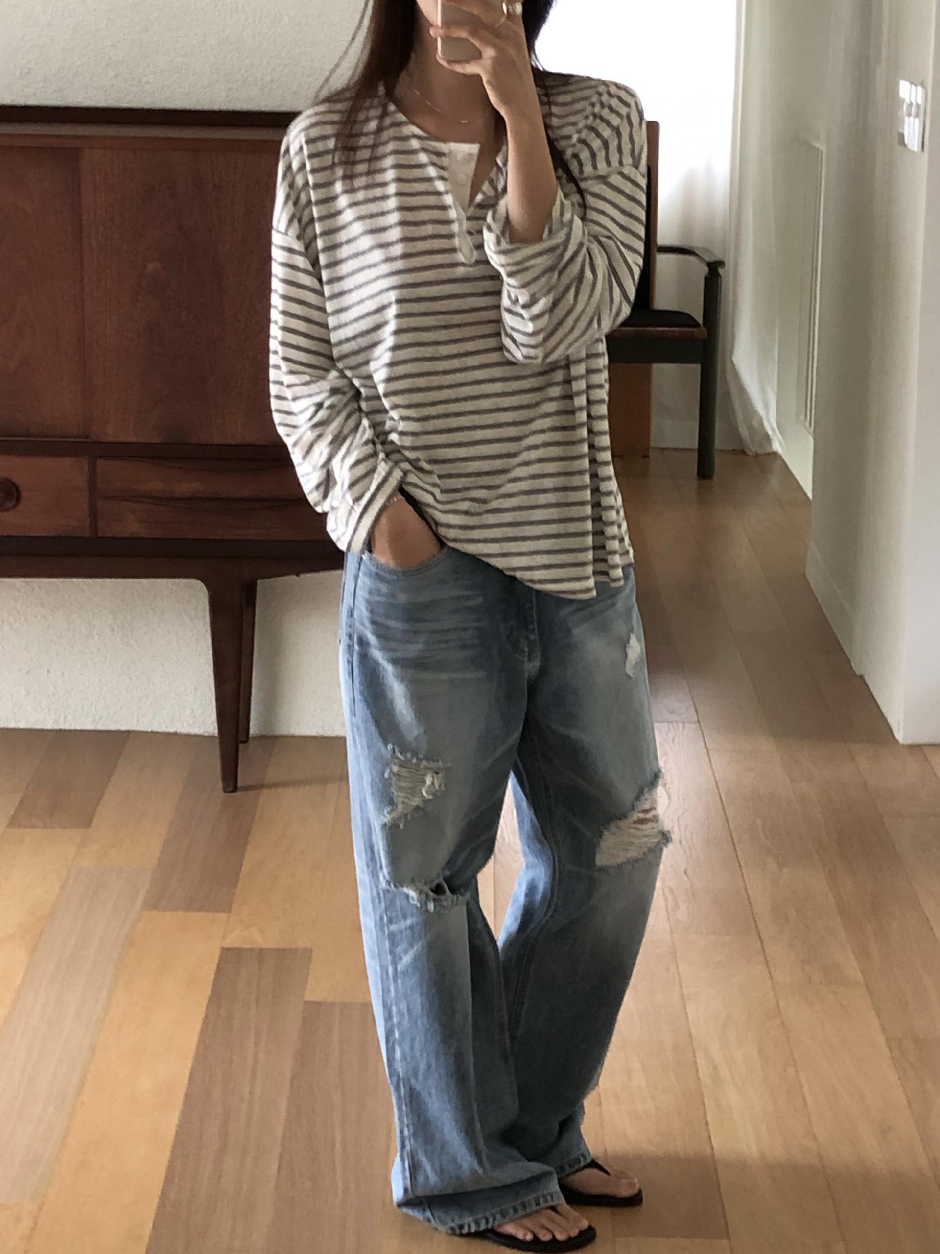 Loose stripe T