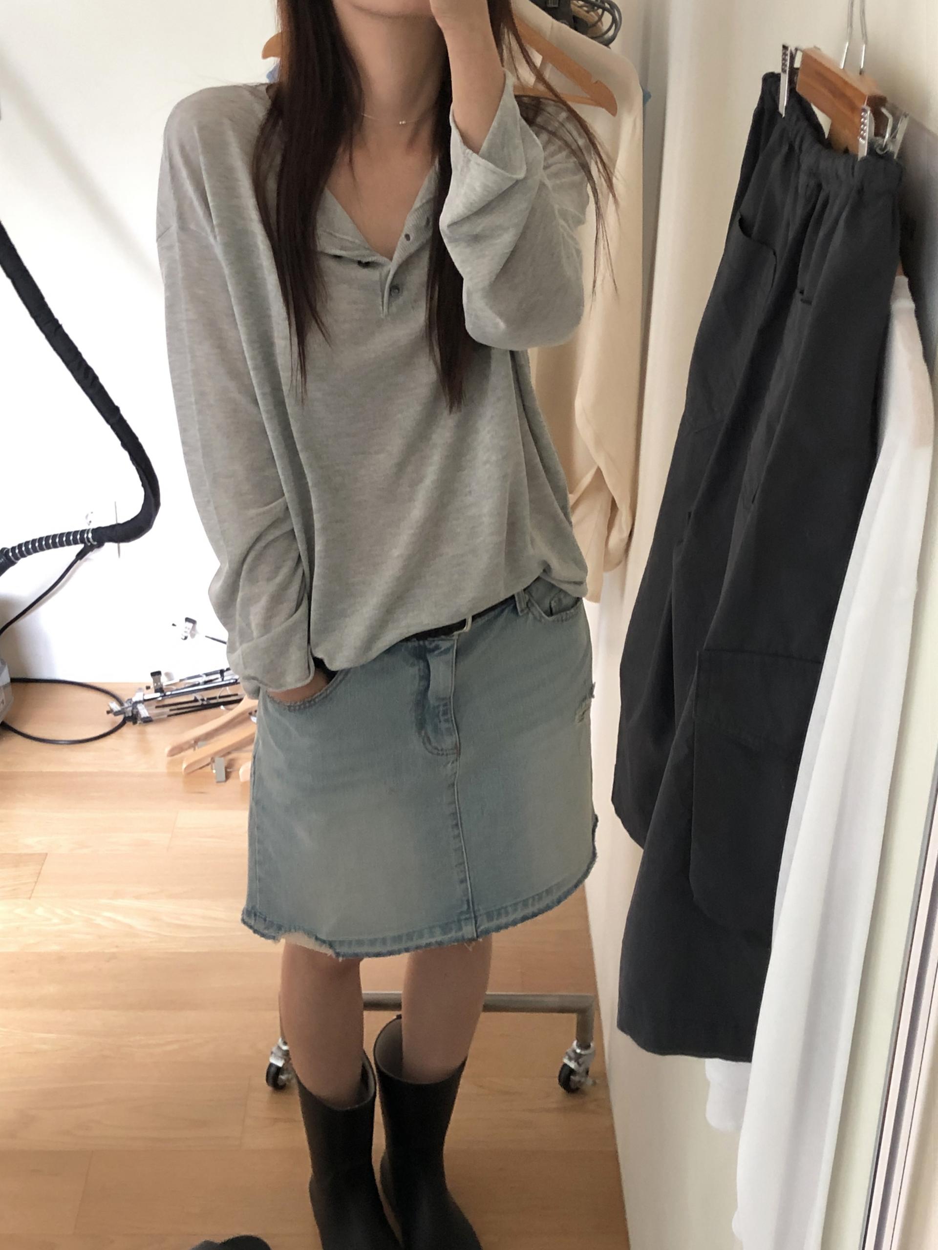 Summer button knit