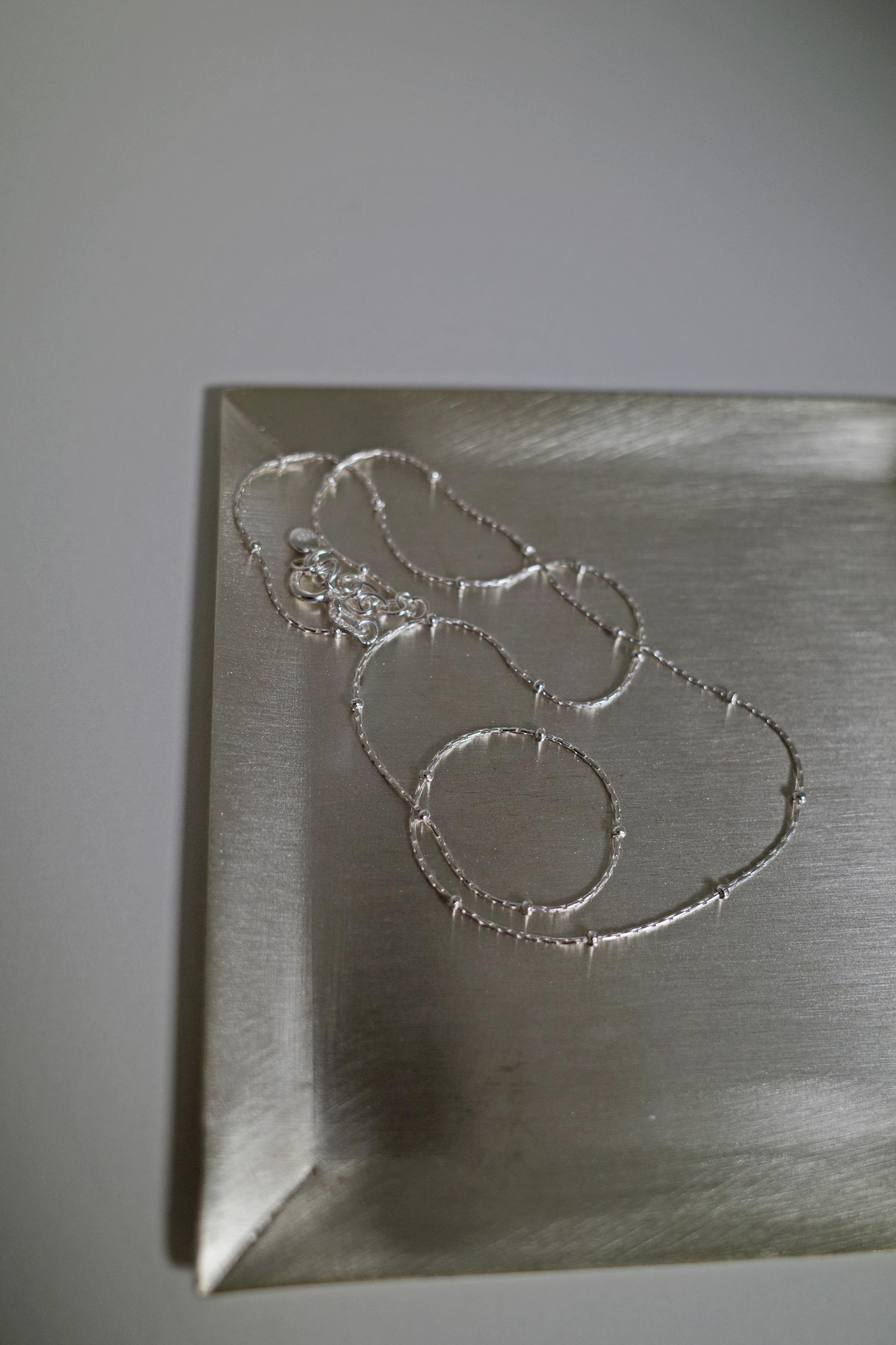 Silver ball necklace (925 silver)