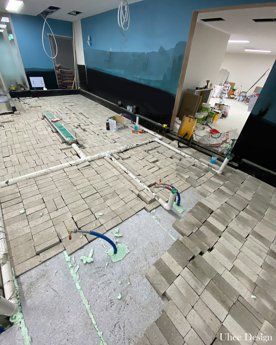 습식 주방 워크인 냉장·냉동실 하부 비드법 단열재(흑연 EPS) 시공