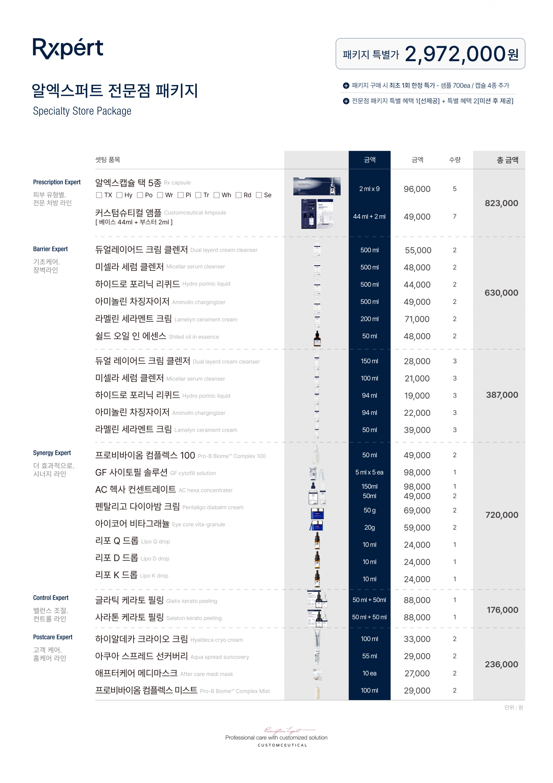 알엑스퍼트 전문점 패키지