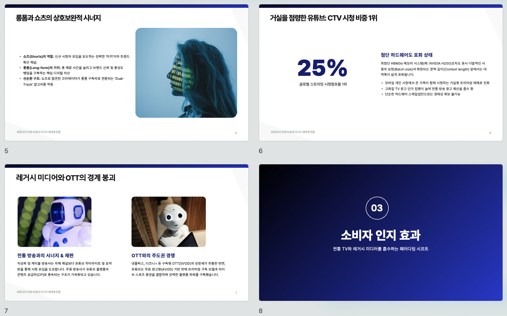 Gemini 슬라이드 스타일 디자인 변경한 PPT 템플릿