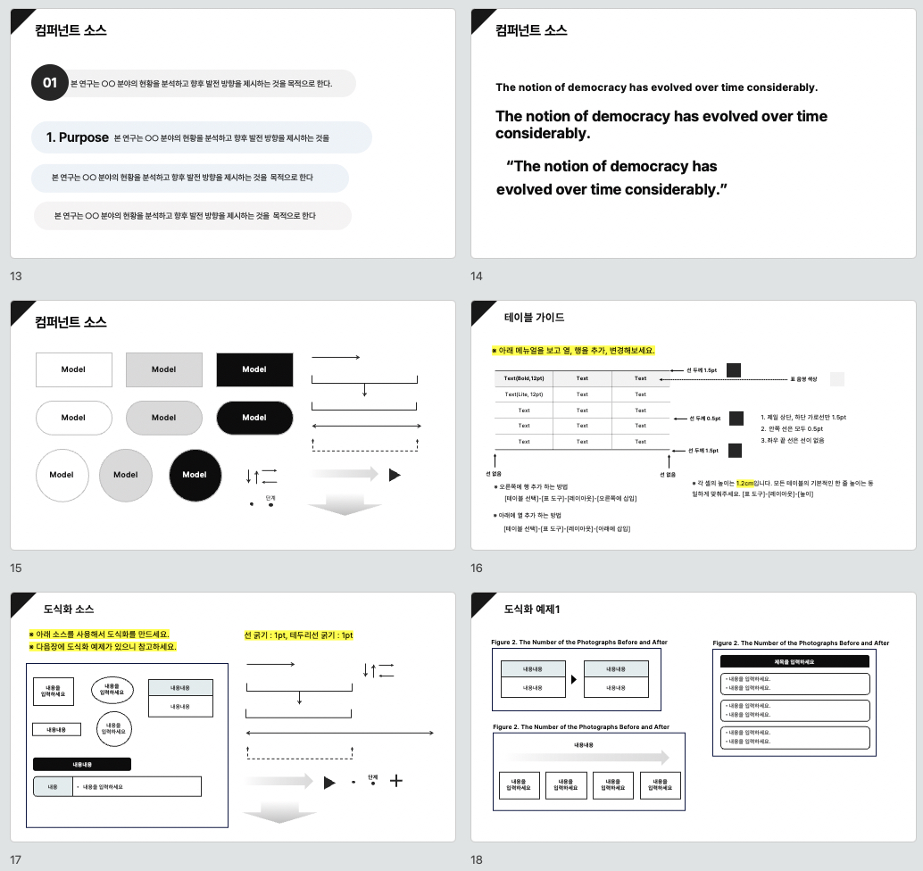 컴포넌트로 빠르게 만드는 논문발표 PPT 템플릿