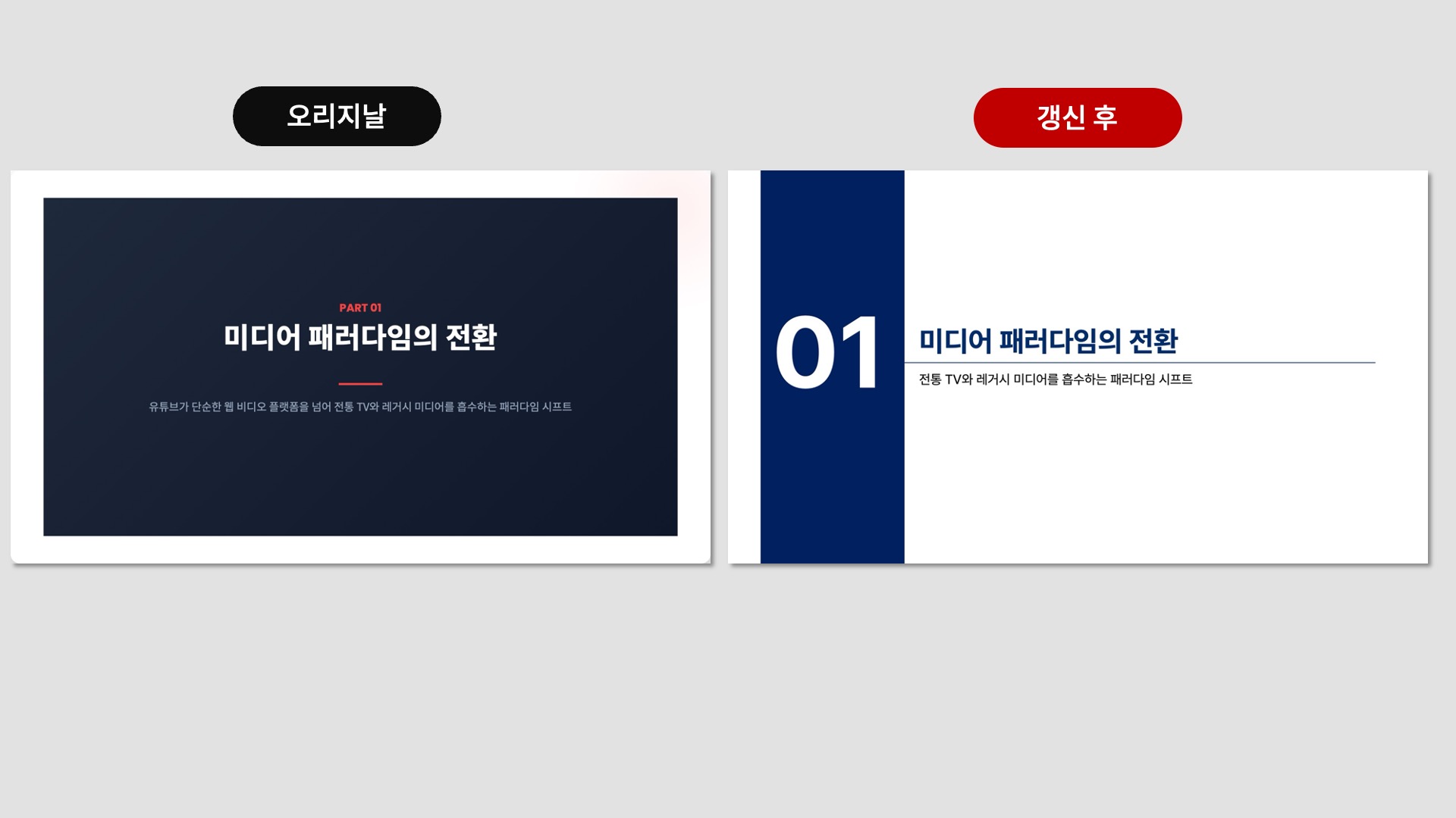 Gemini 슬라이드 스타일 디자인 변경한 PPT 템플릿