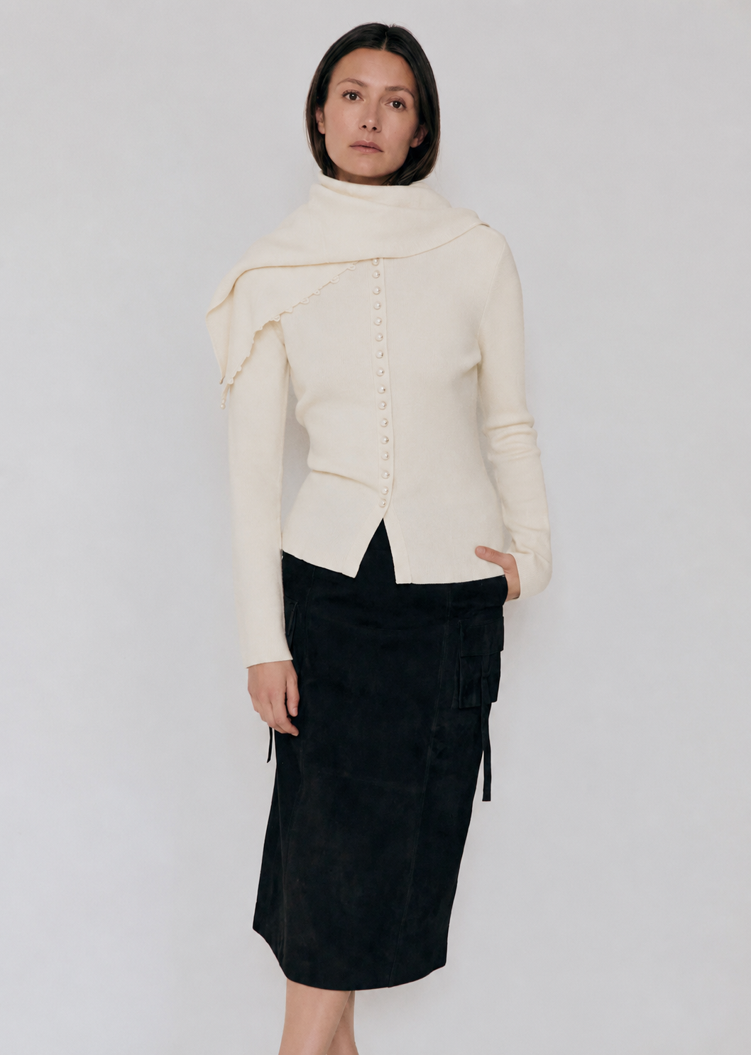 Rooni Shawl Cardigan · Ivory