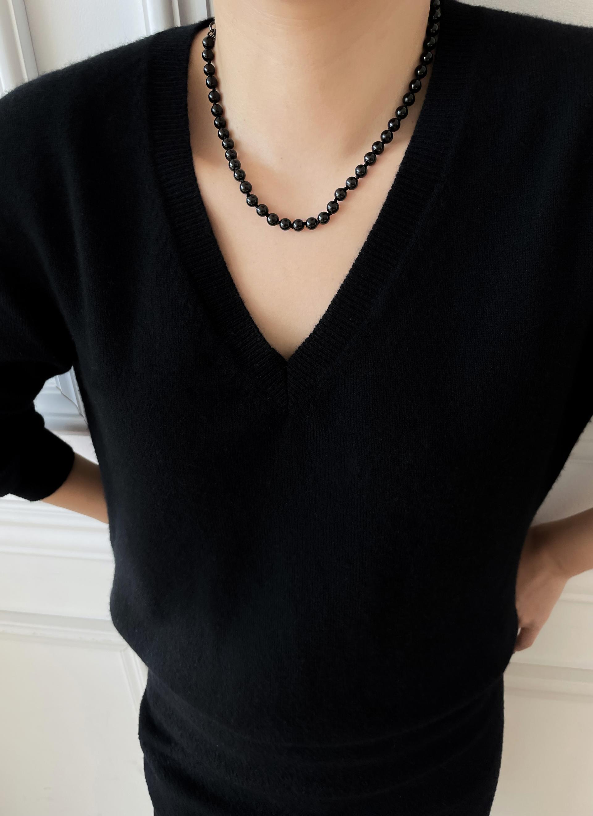 Ines Necklace · Onyx
