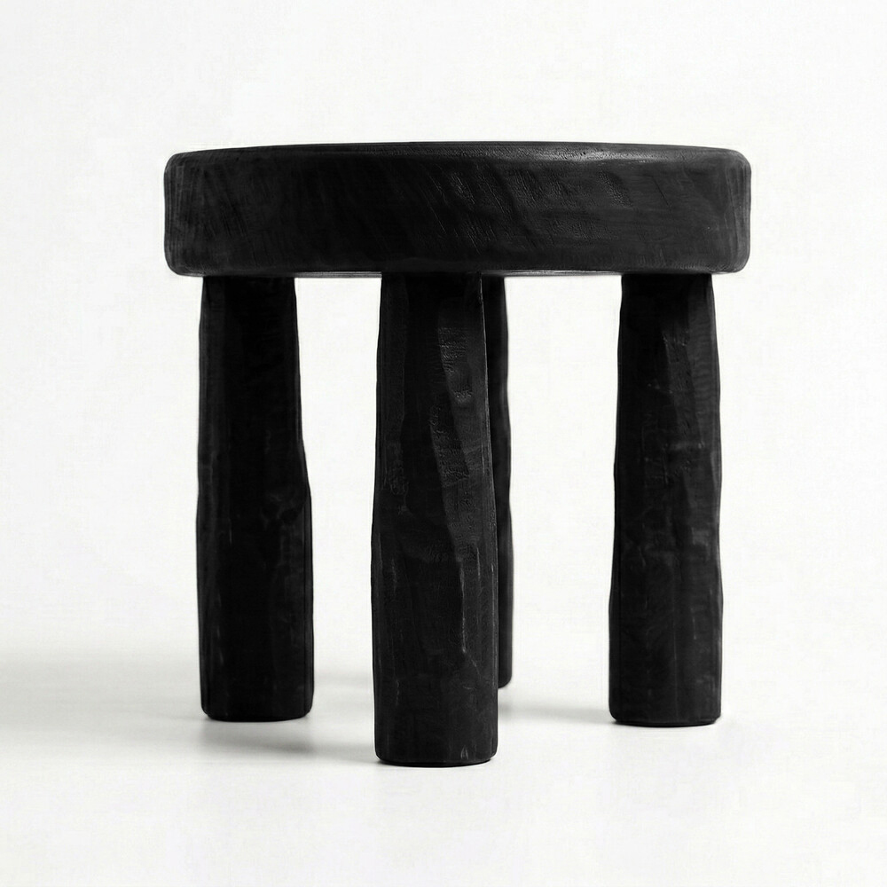Shabby Millstone Stool