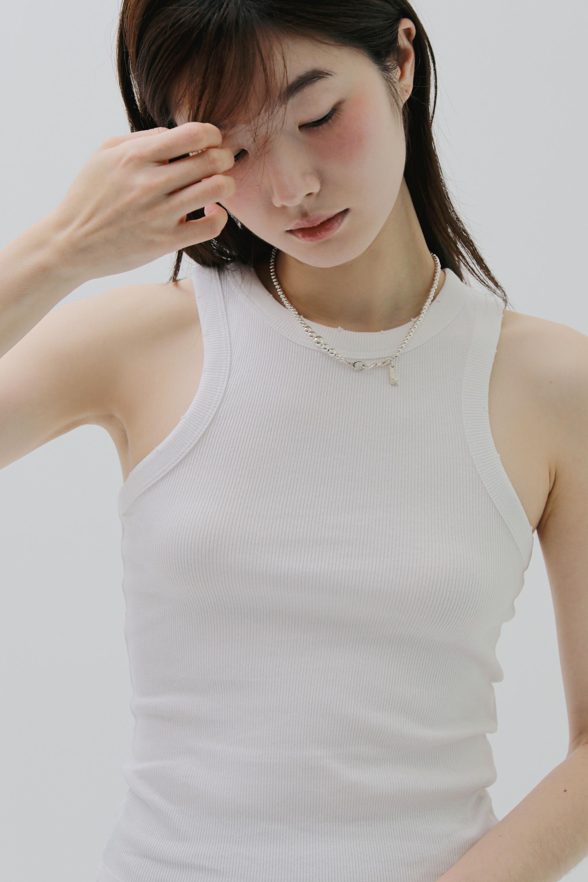 Silver ball harmony necklace
