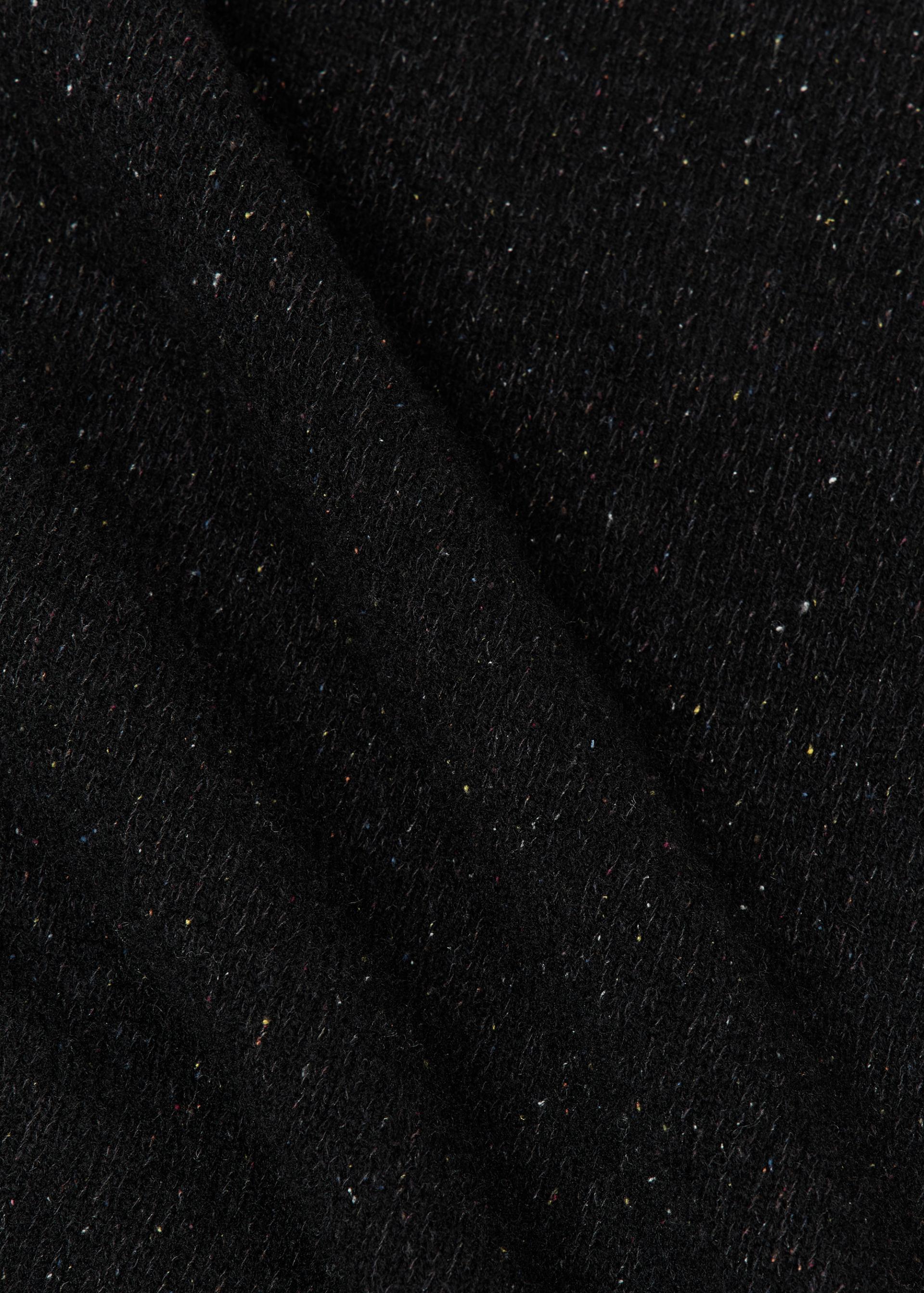 Wool Silk Mock-neck Sweater · Black