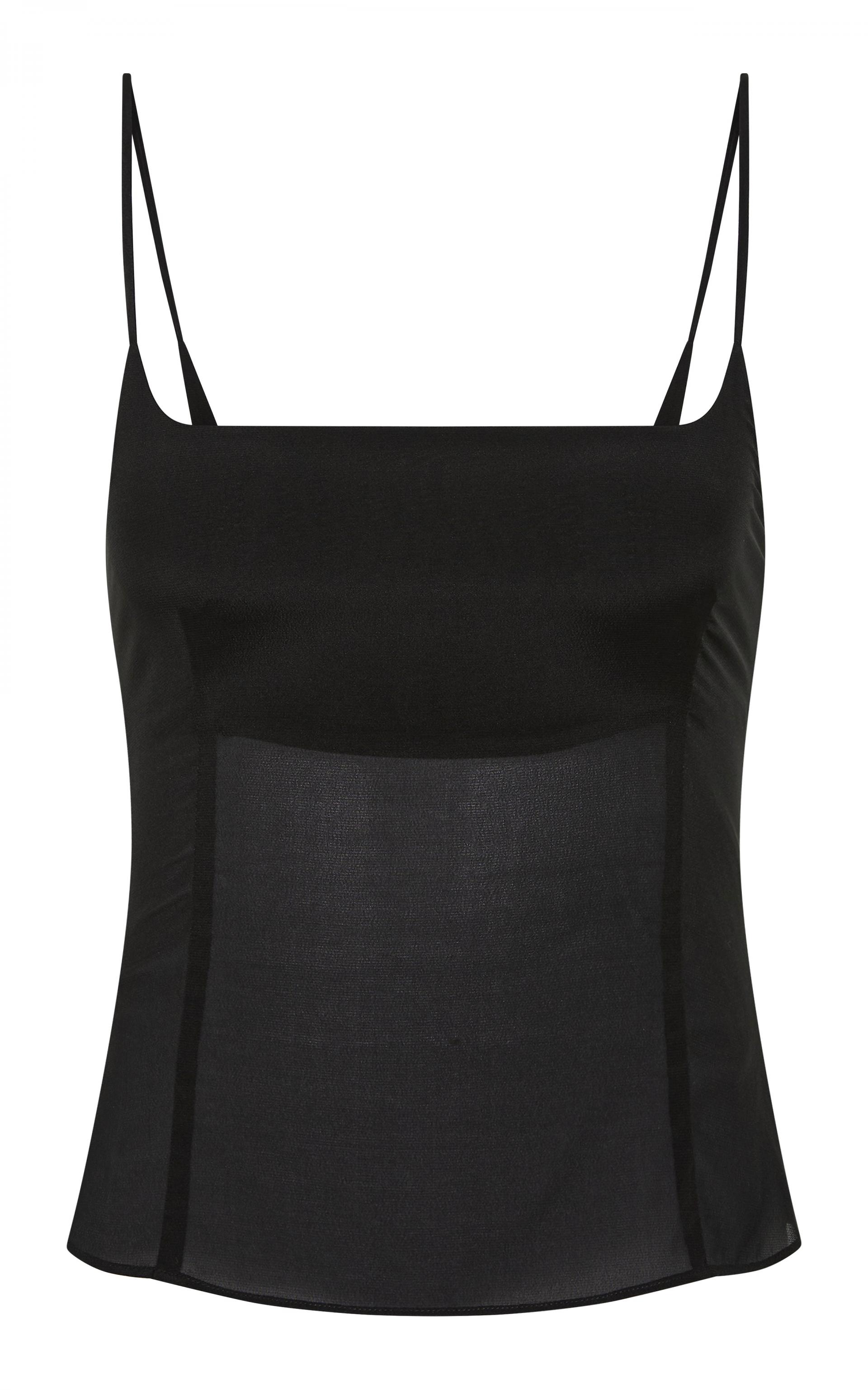 Stretch Silk Cami · Black