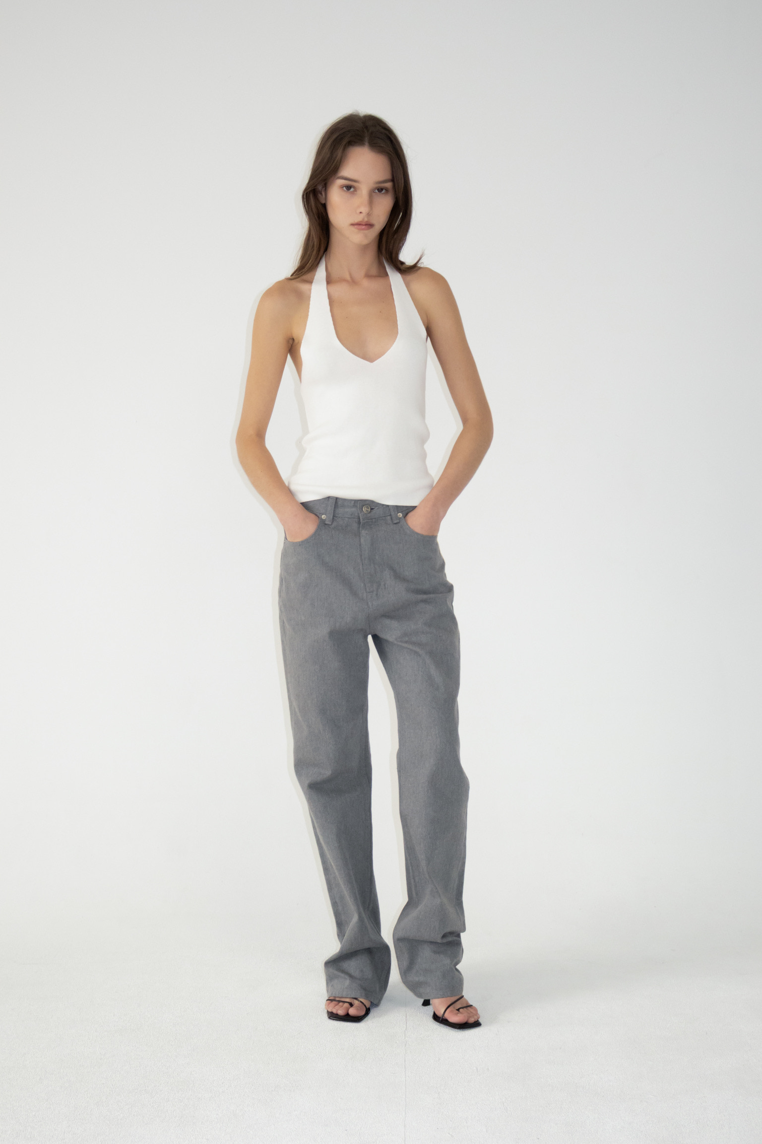 Grey High Waist Jean