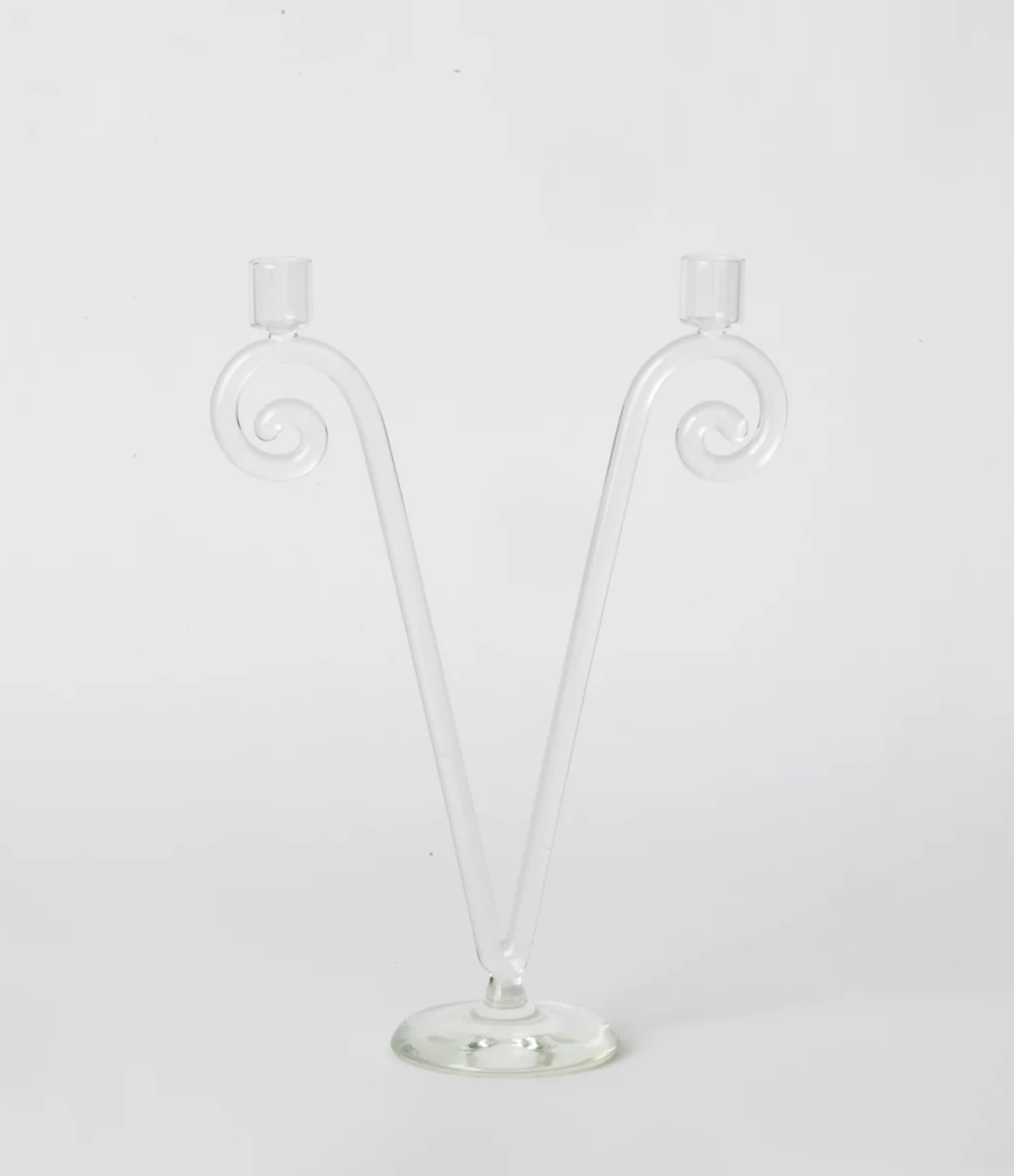 Double Stem Spiral Candleholder
